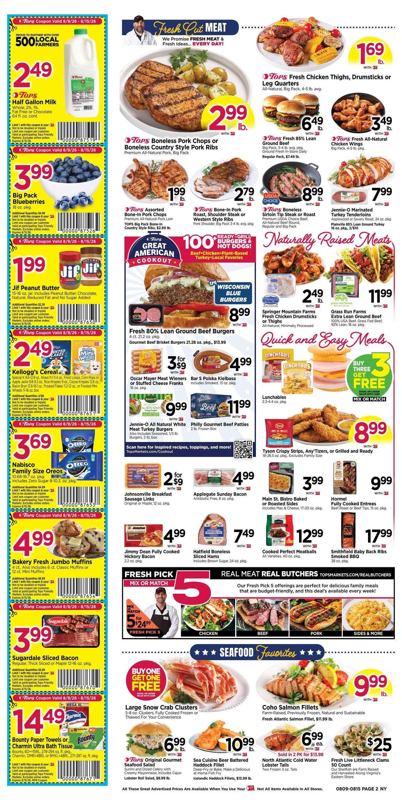 Tops Friendly Markets (NY) Weekly Ad August 9 - 15, 2026
