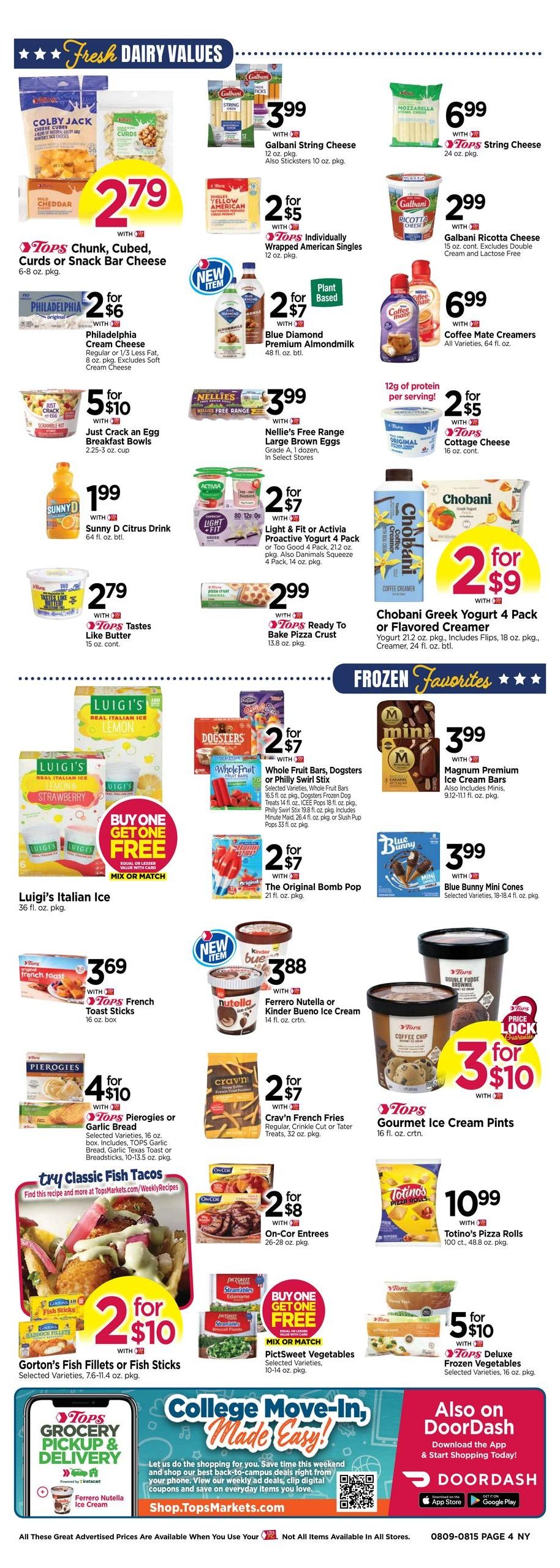 Tops Friendly Markets (NY) Weekly Ad August 9 - 15, 2026