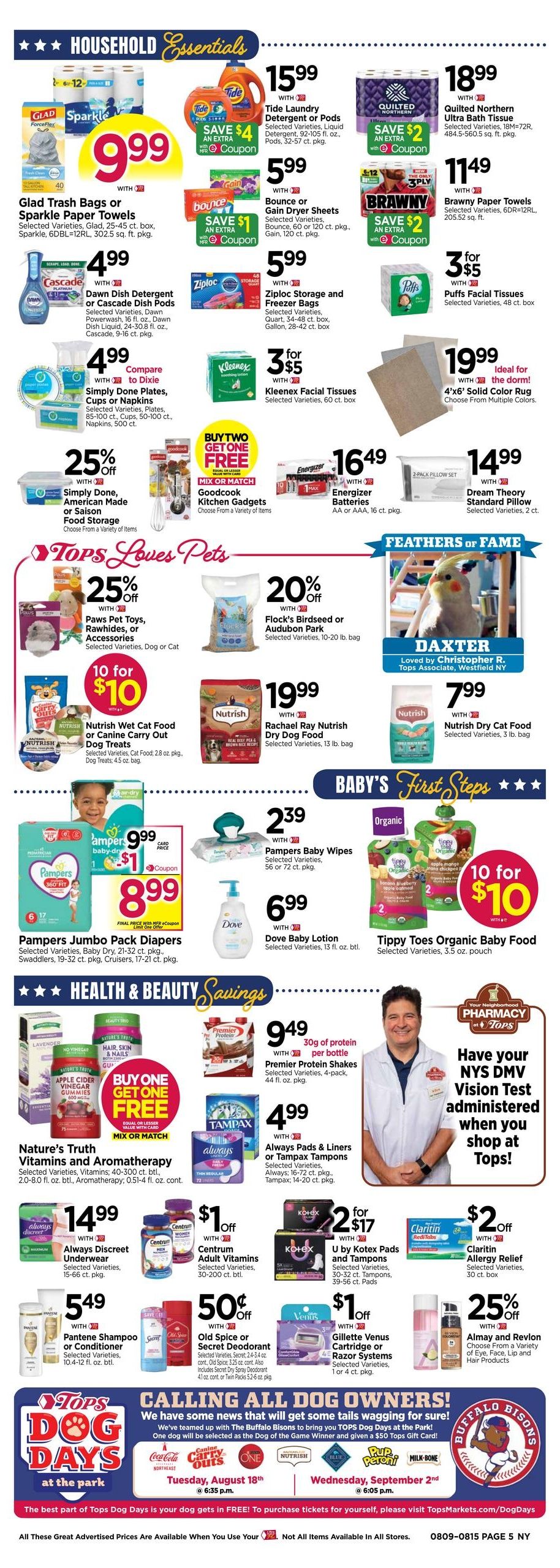 Tops Friendly Markets (NY) Weekly Ad August 9 - 15, 2026