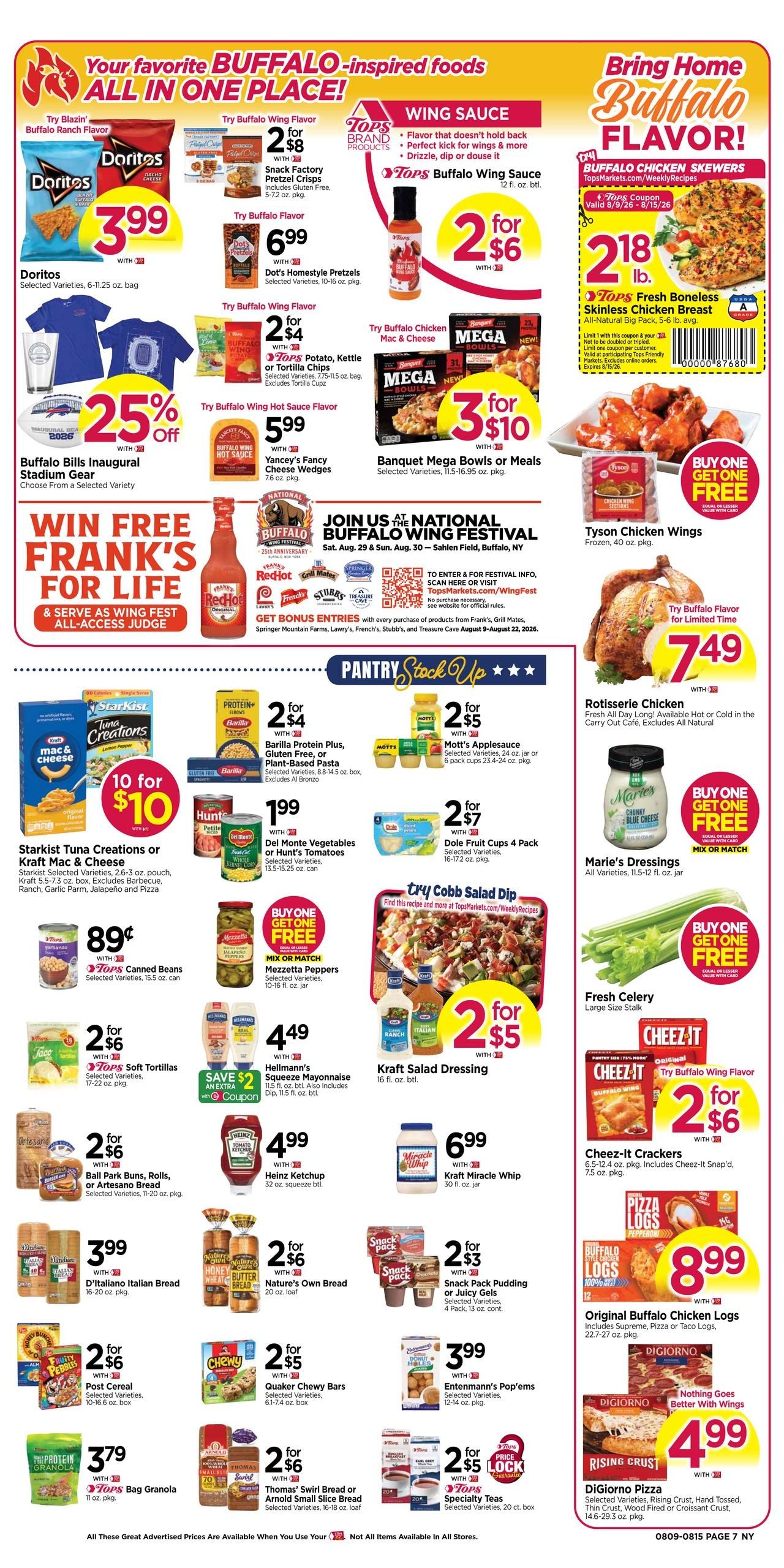 Tops Friendly Markets (NY) Weekly Ad August 9 - 15, 2026