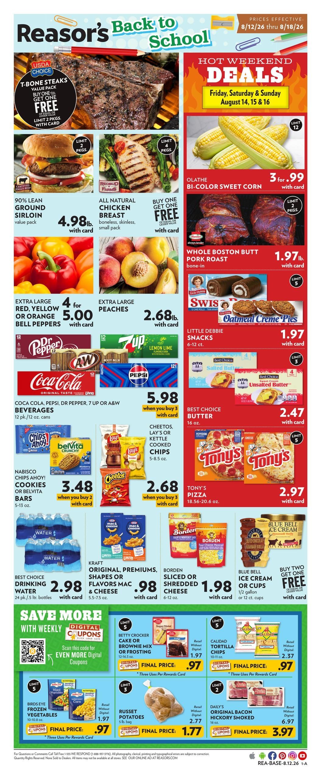 Reasor's (Tulsa–Broken Arrow Area, OK) Weekly Ad August 12 - 18, 2026