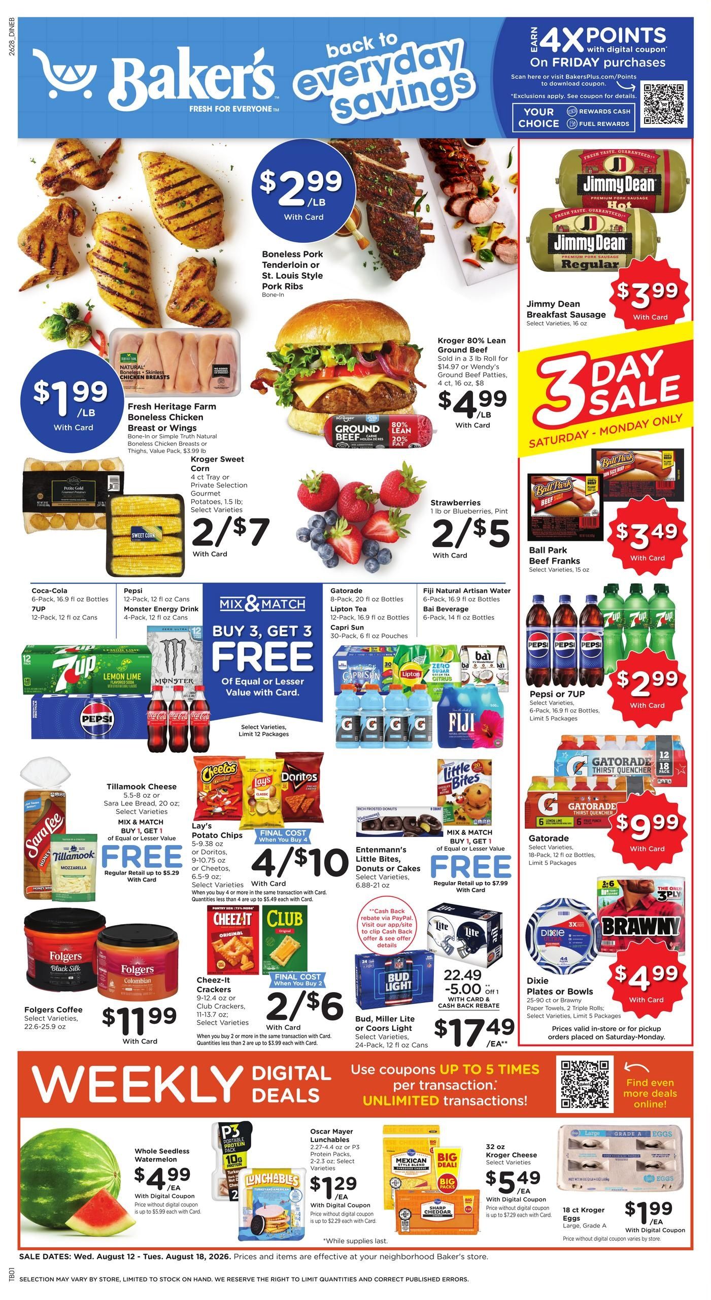 Baker's (Council Bluffs–La Vista Area, IA–NE) Weekly Ad August 12 - 18, 2026