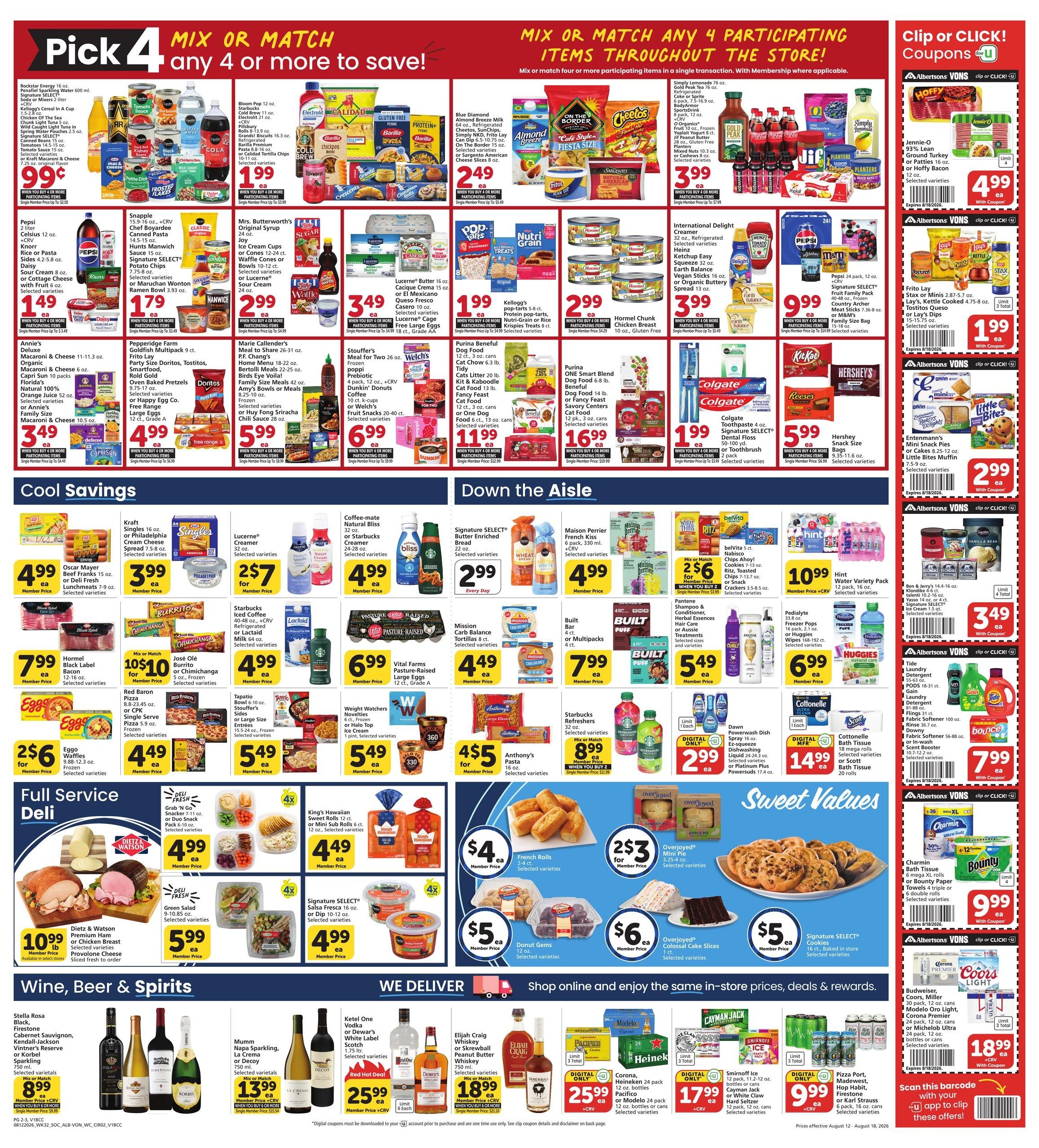 Vons (Victorville–Palmdale Area, CA) Weekly Ad August 12 - 18, 2026