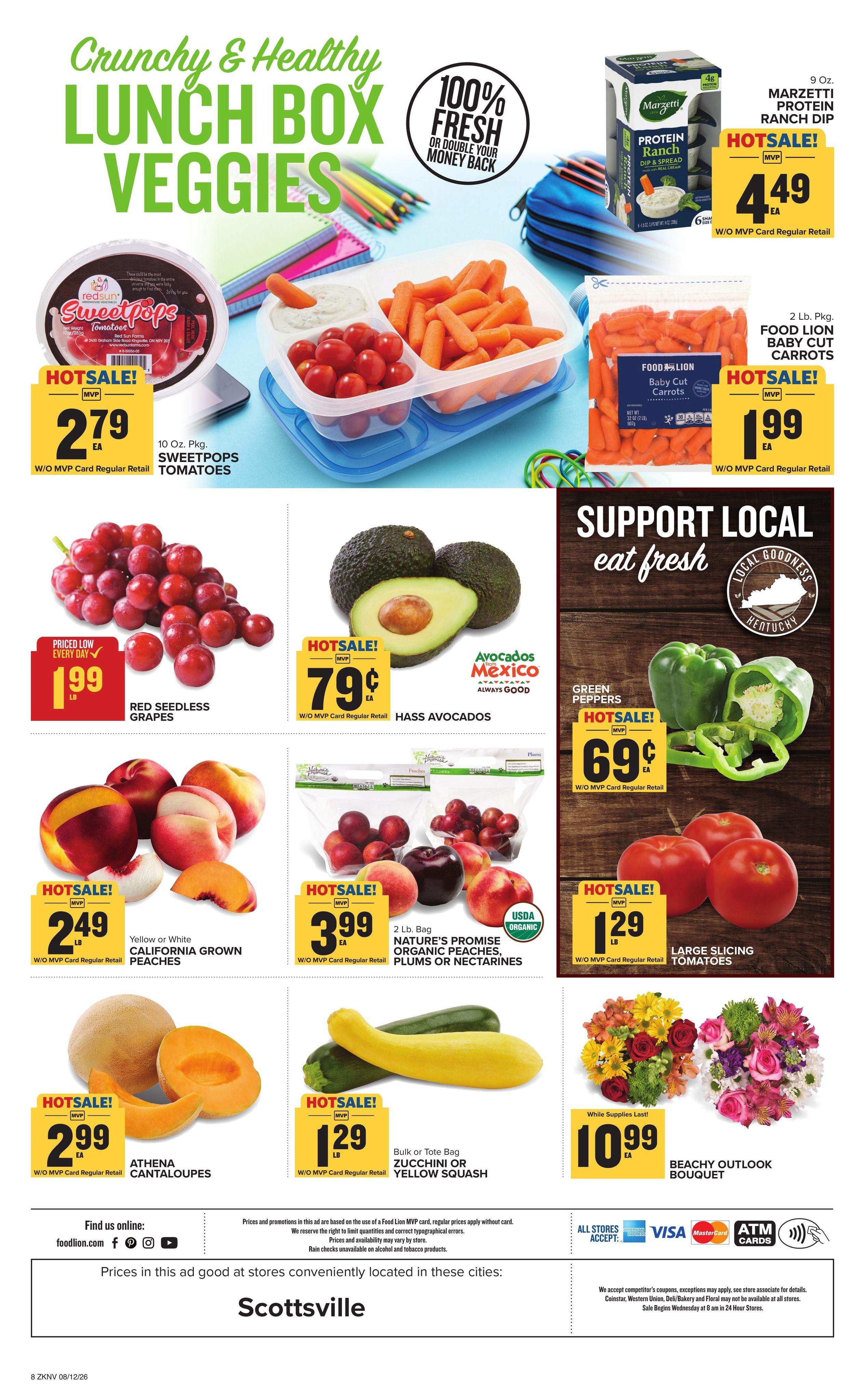 Food Lion (Scottsville–Bowling Green Area, KY) Weekly Ad August 12 - 18, 2026