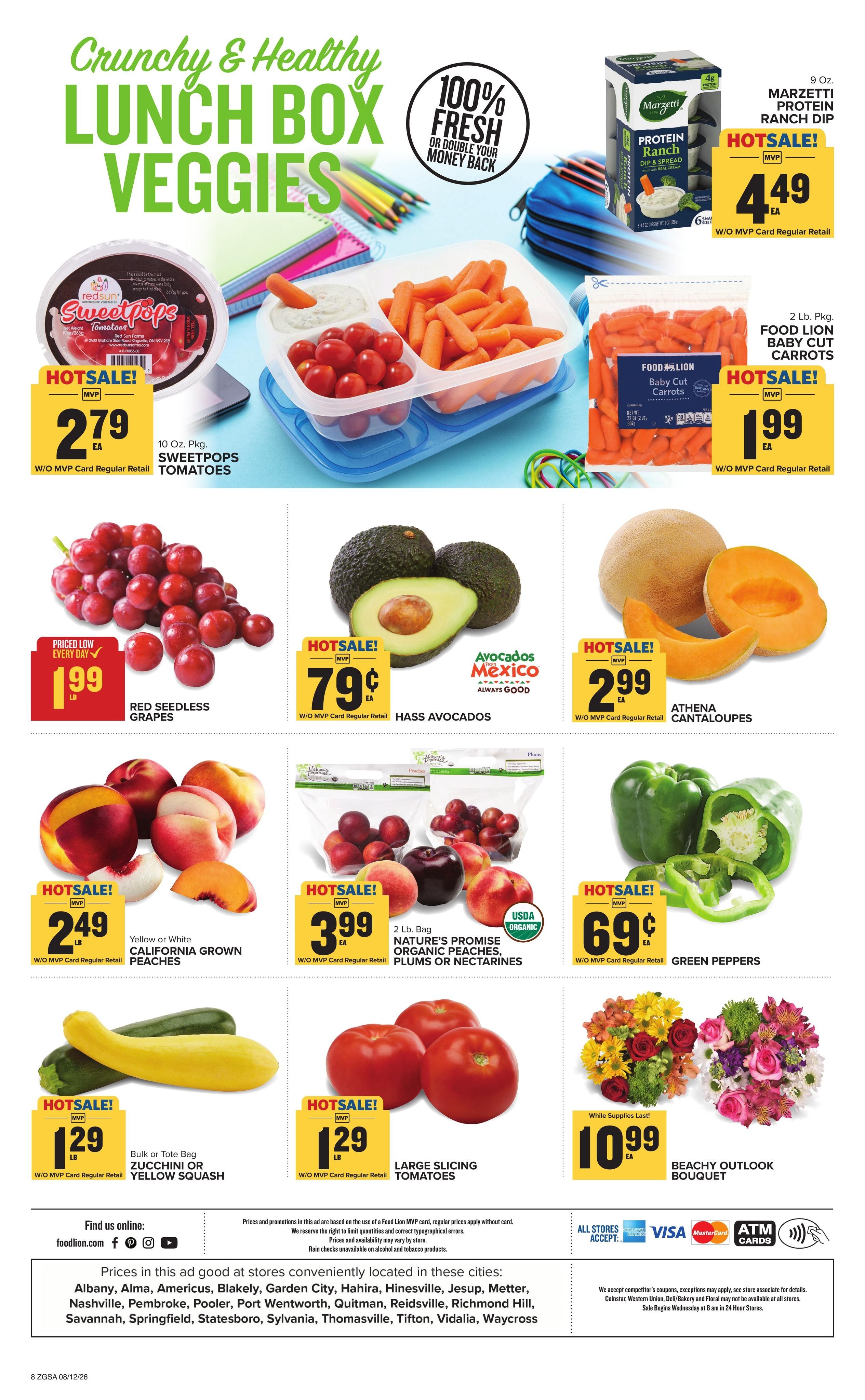 Food Lion (FL, GA) Weekly Ad August 12 - 18, 2026