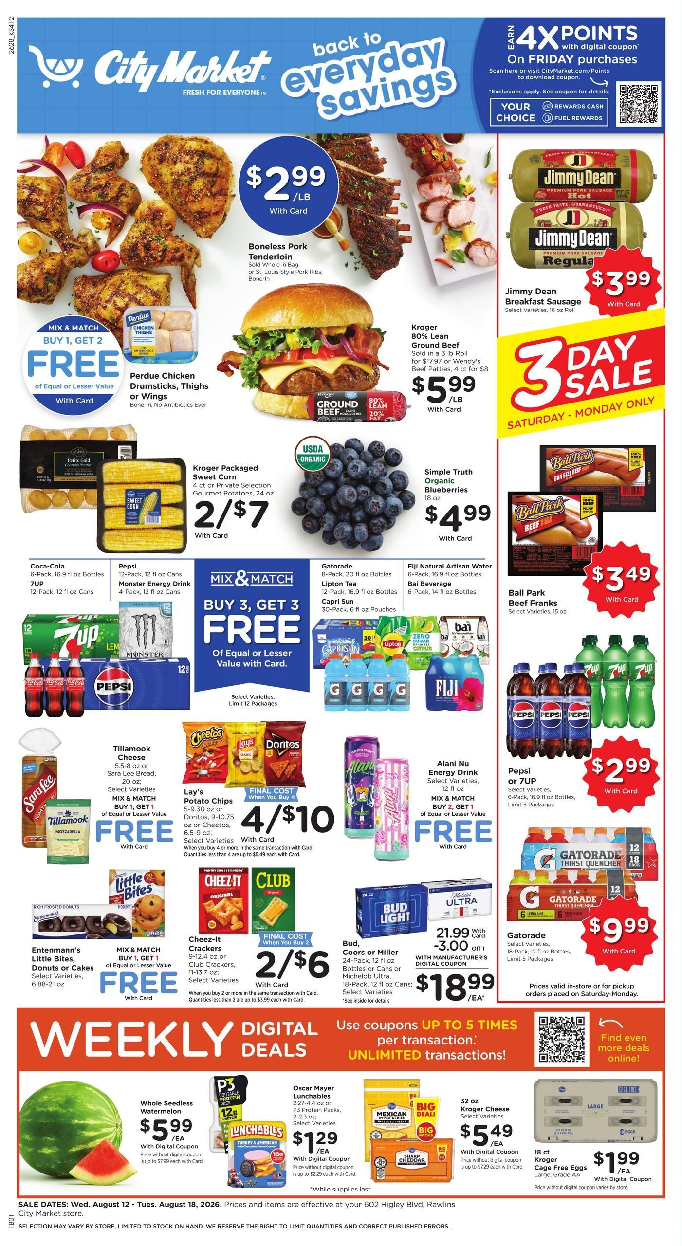 City Market (Rawlins–Walcott Area, WY) Weekly Ad August 12 - 18, 2026
