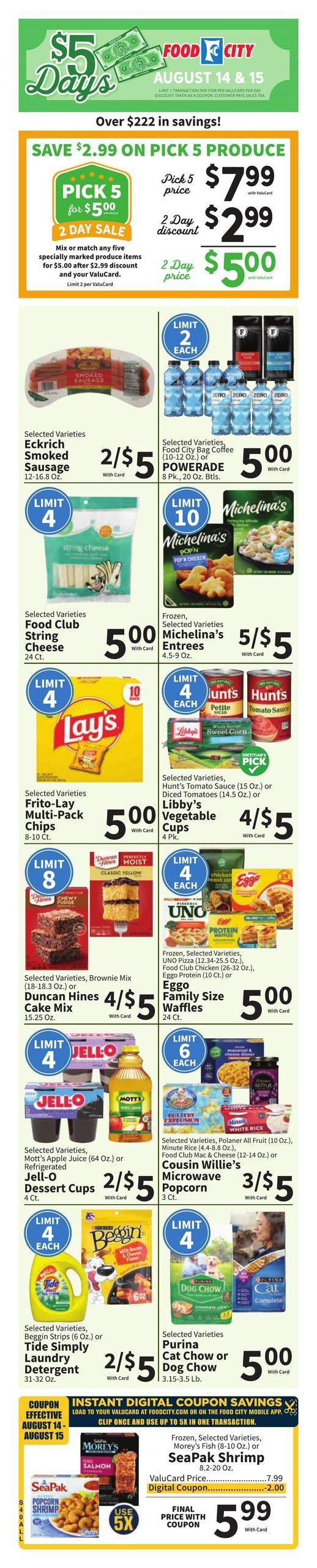 FoodCity (Pulaski Area, VA) Weekly Ad August 12 - 18, 2026