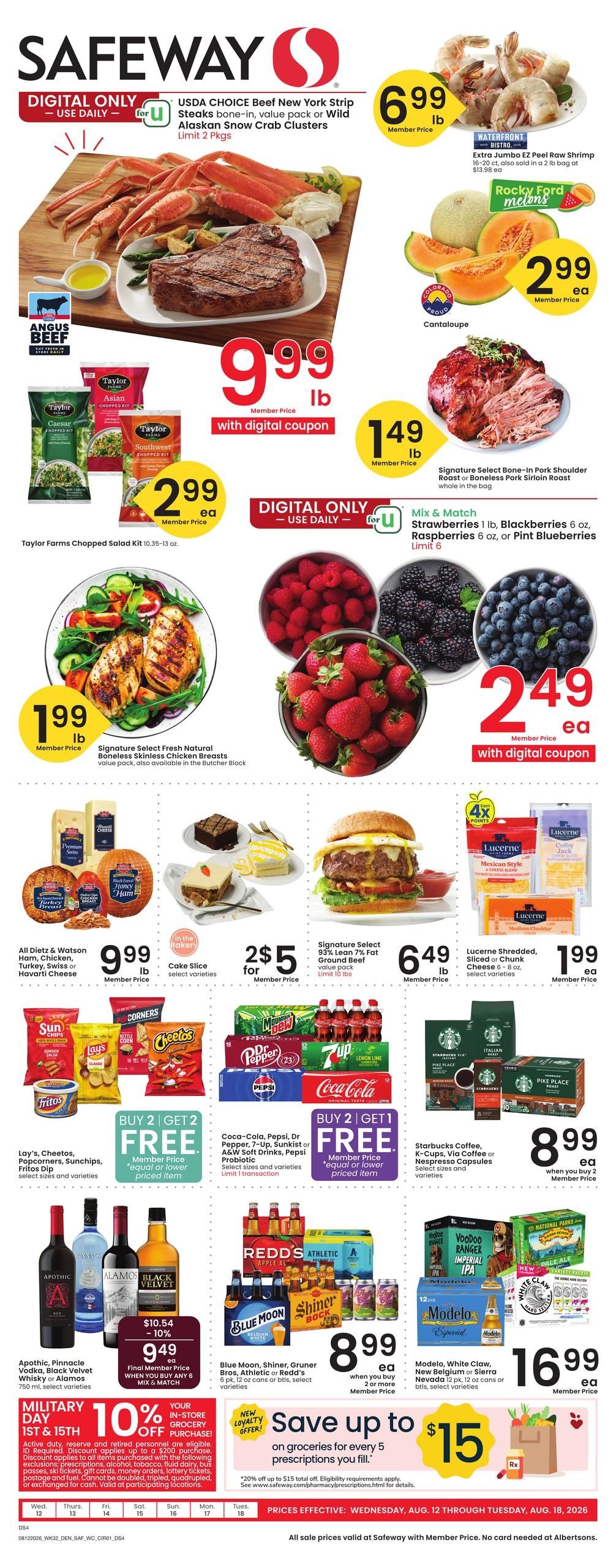 Safeway (Wheatland Area, WY) Weekly Ad August 12 - 18, 2026