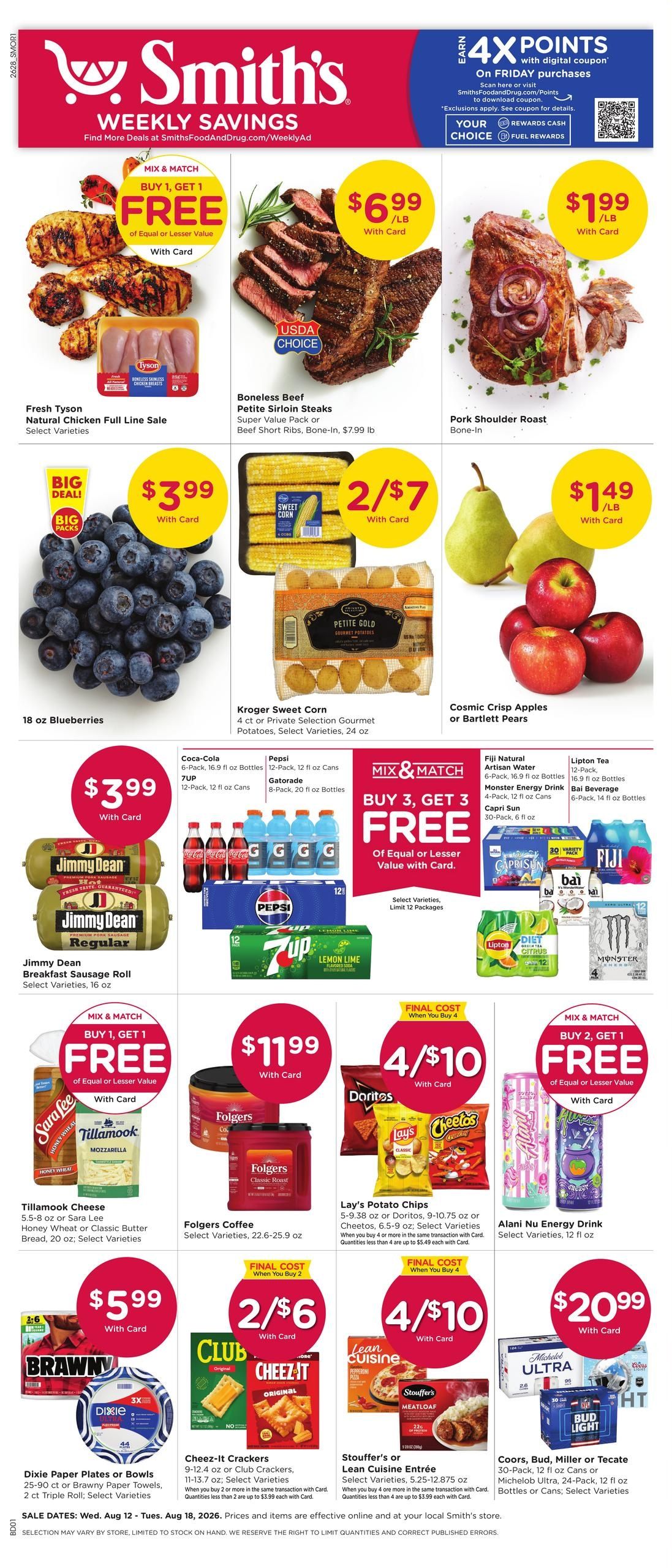 Smith's (Lake Havasu City Area, AZ) Weekly Ad August 12 - 18, 2026