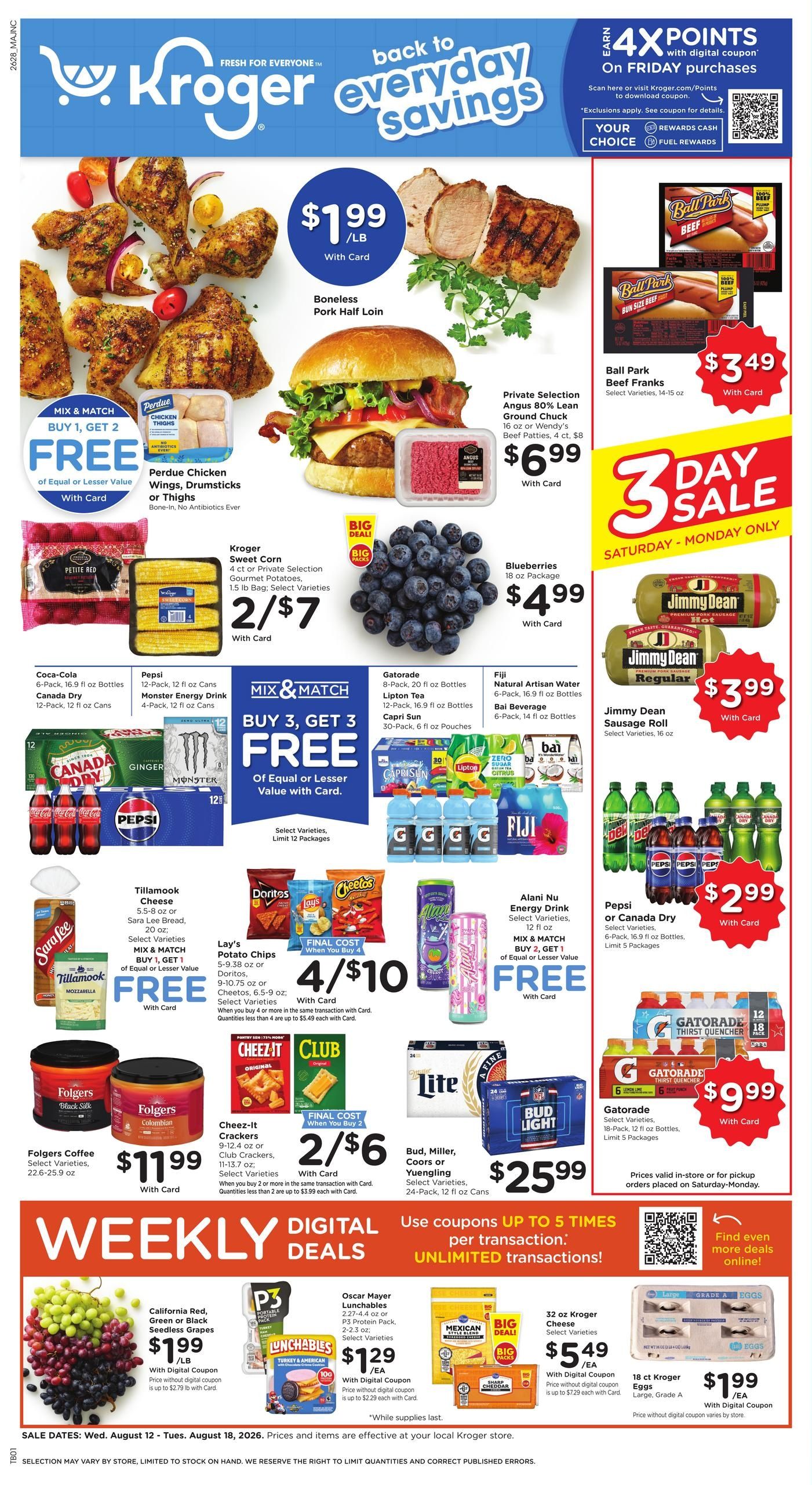 Kroger (Johnson City–Milligan Area, TN) Weekly Ad August 12 - 18, 2026