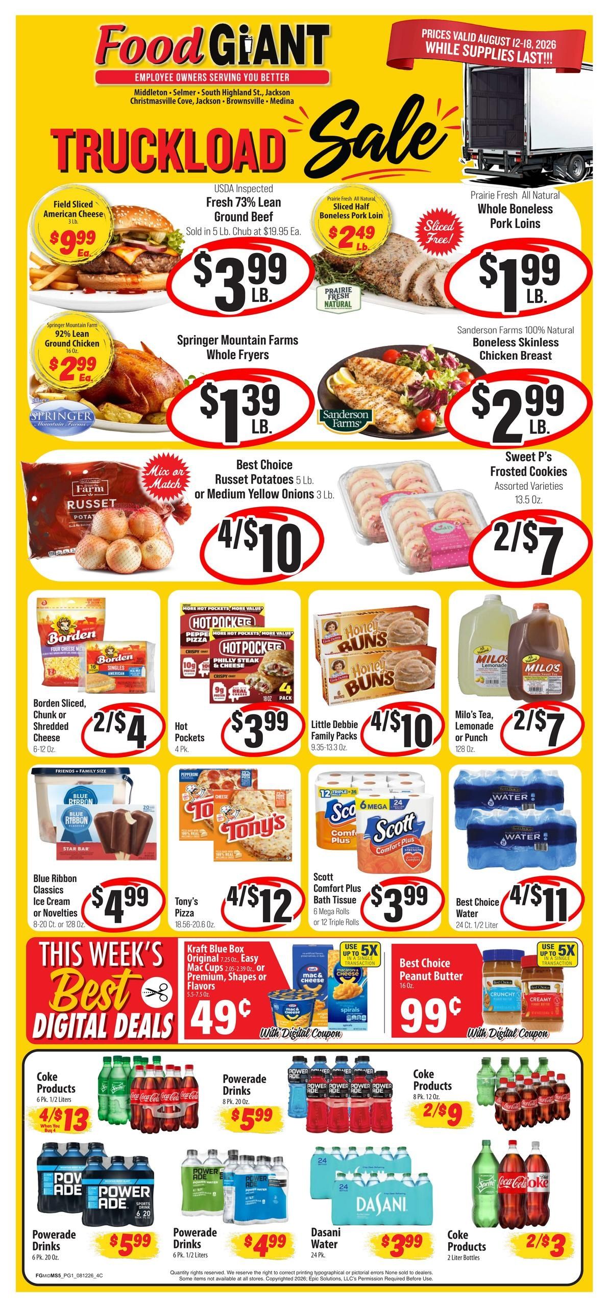 Food Giant (Jackson Area, TN) Weekly Ad August 12 - 18, 2026