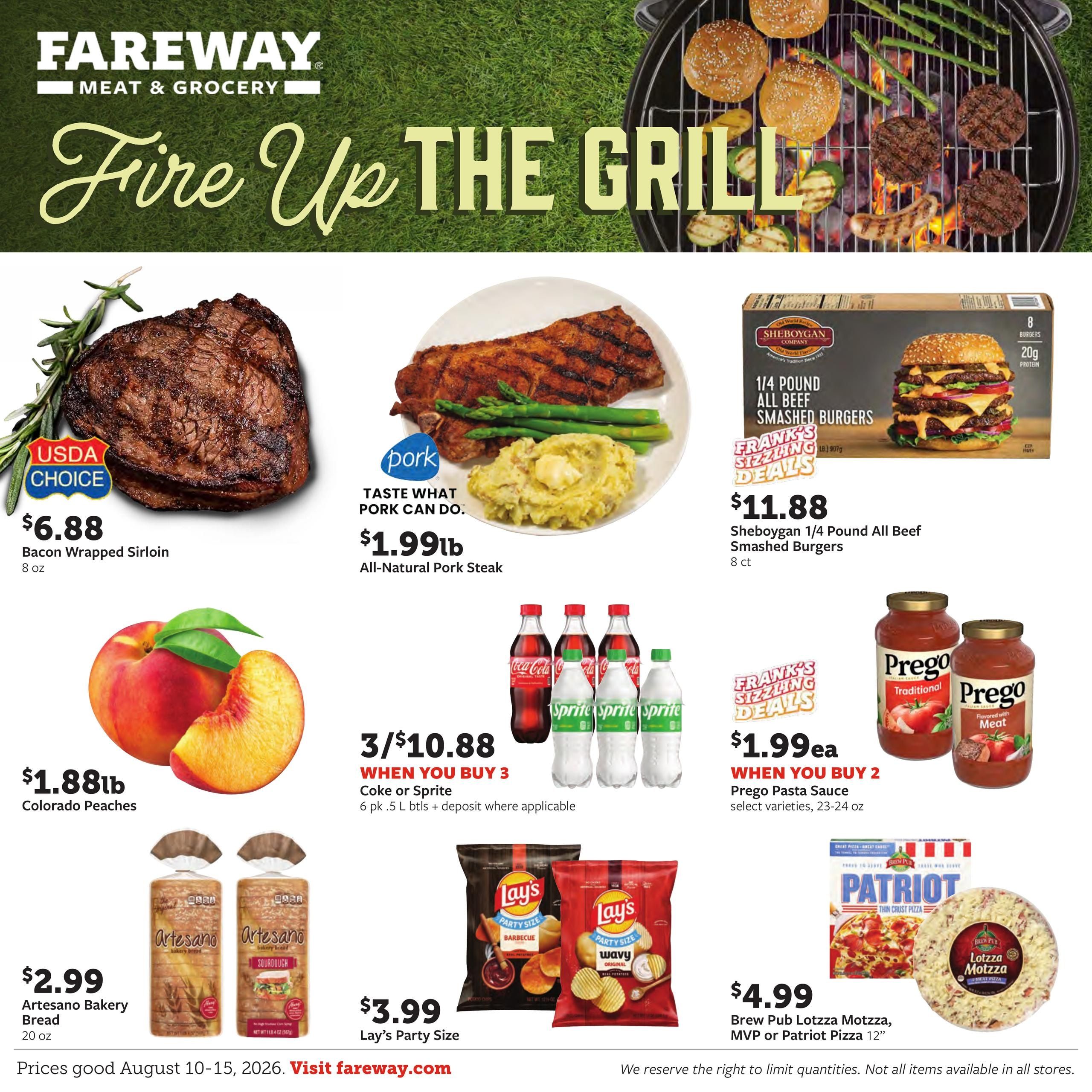 Fareway (Sioux Falls Area, SD) Weekly Ad August 10 - 15, 2026