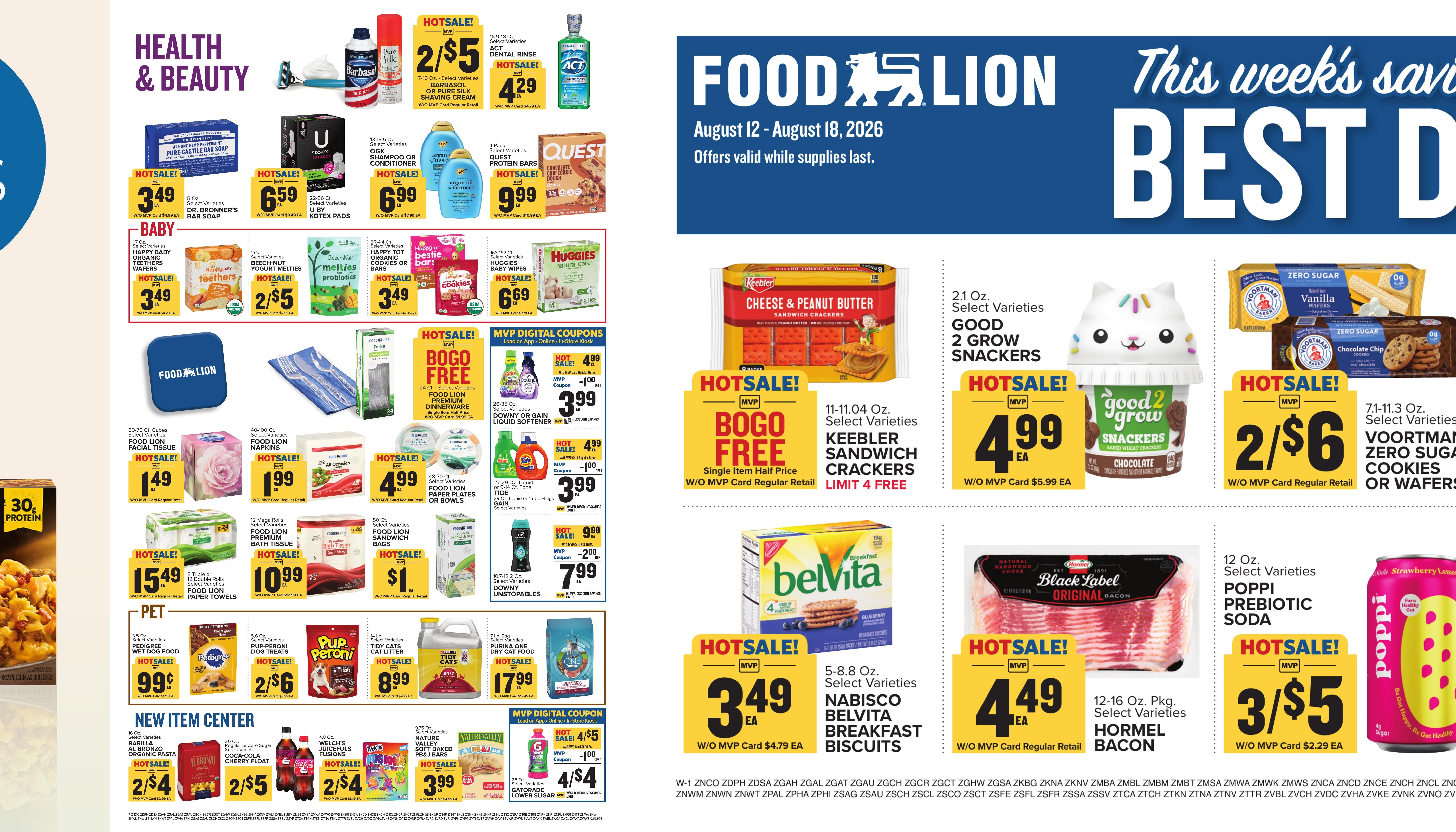 Food Lion (Lignum Area, VA) Weekly Ad August 12 - 18, 2026