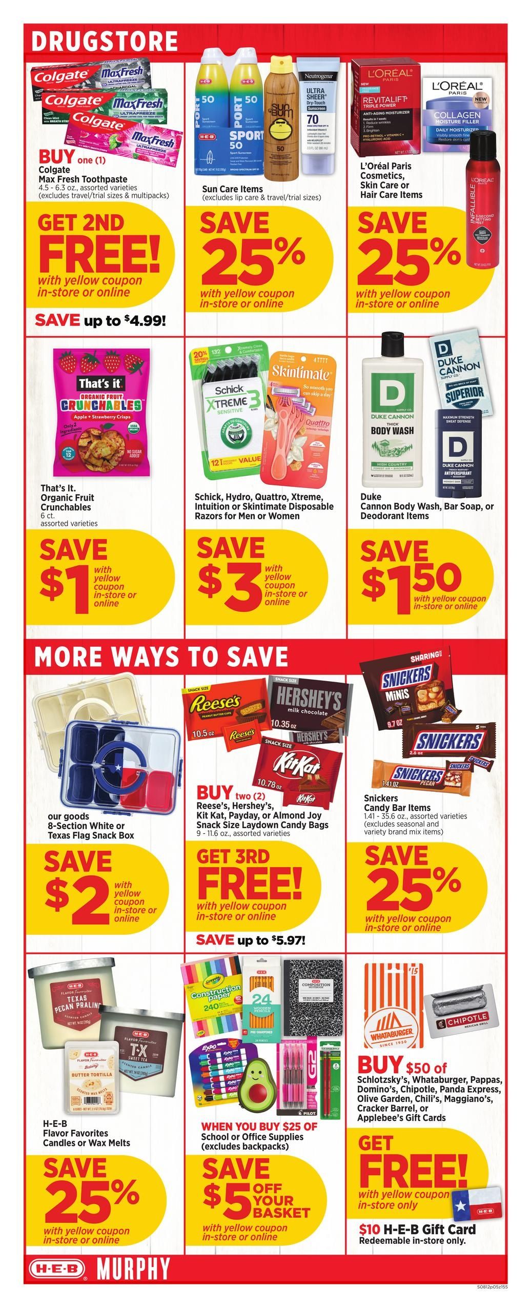 H-E-B (Garland Area, TX) Weekly Ad August 12 - 18, 2026