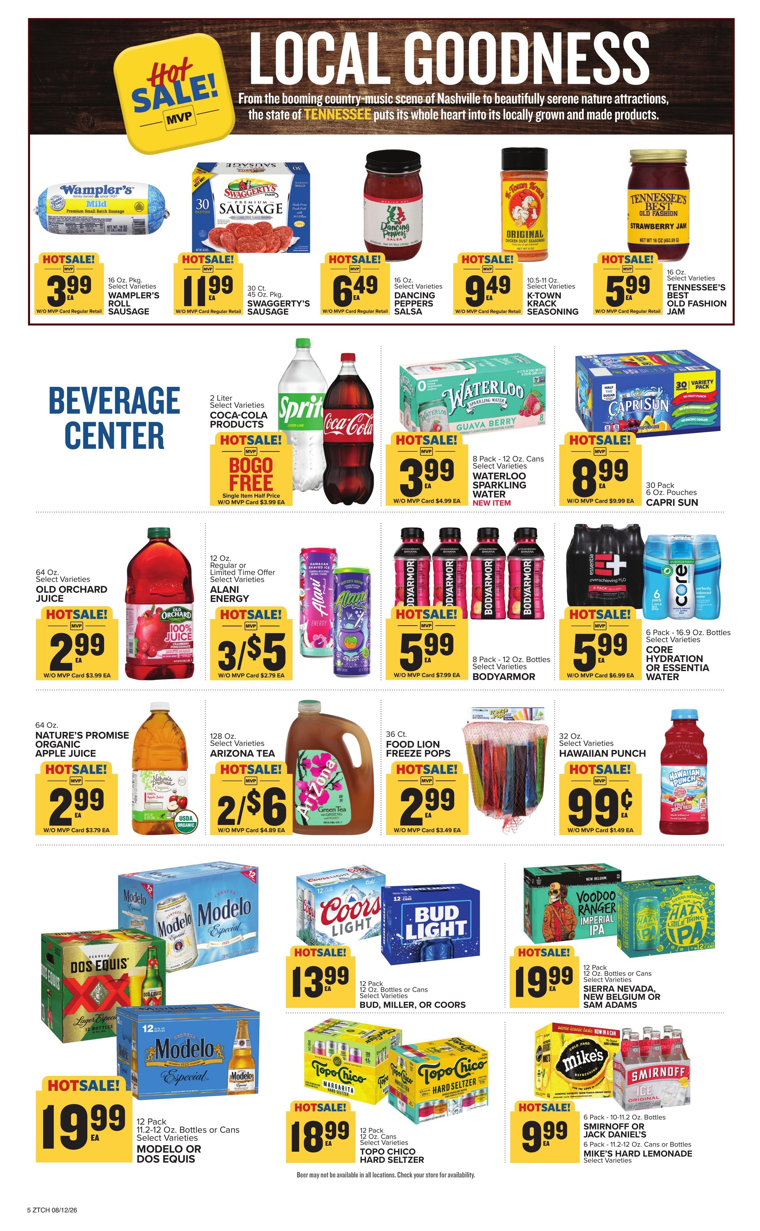Food Lion (Chattanooga Area, TN) Weekly Ad August 12 - 18, 2026