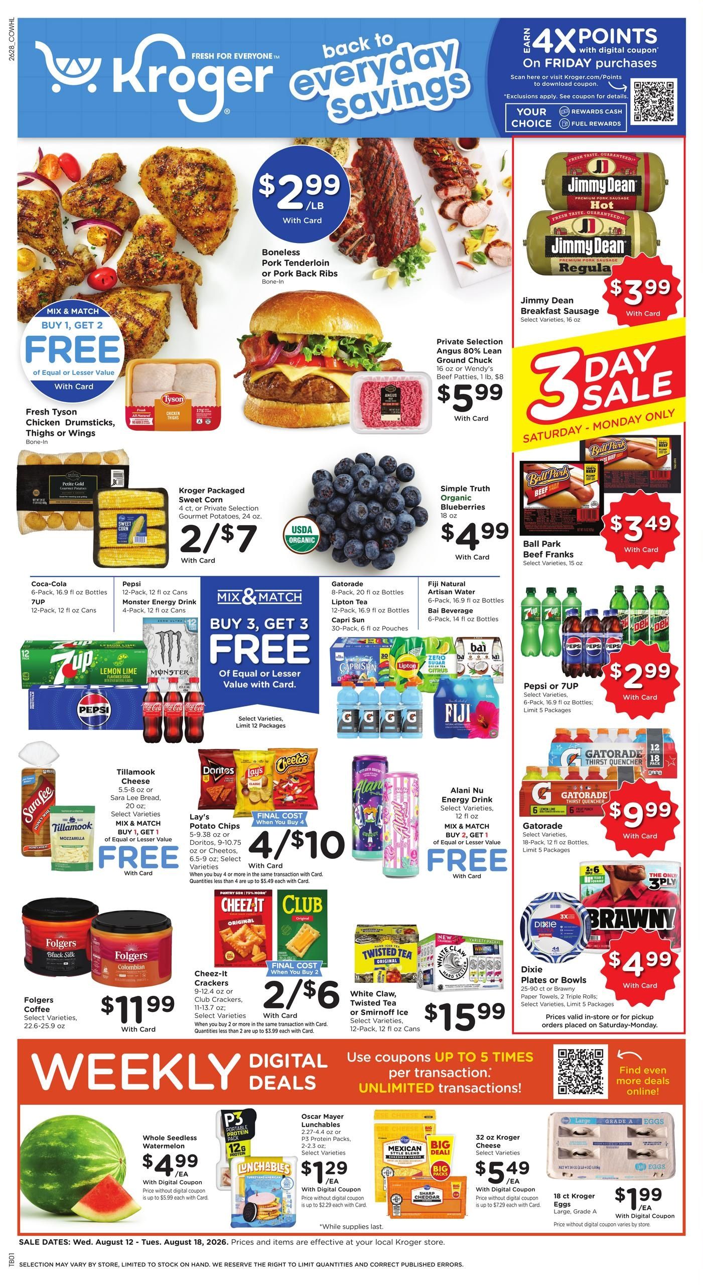 Kroger (East Liverpool–Chester Area, OH–WV) Weekly Ad August 12 - 18, 2026