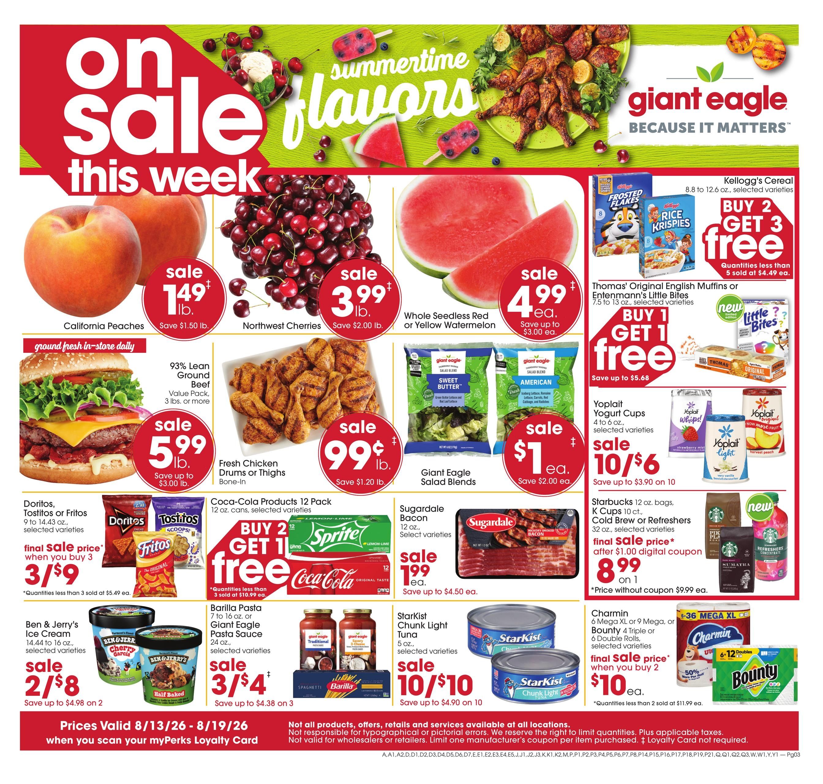 Giant Eagle (East Liverpool–Chester Area, OH–WV) Weekly Ad August 13 - 19, 2026