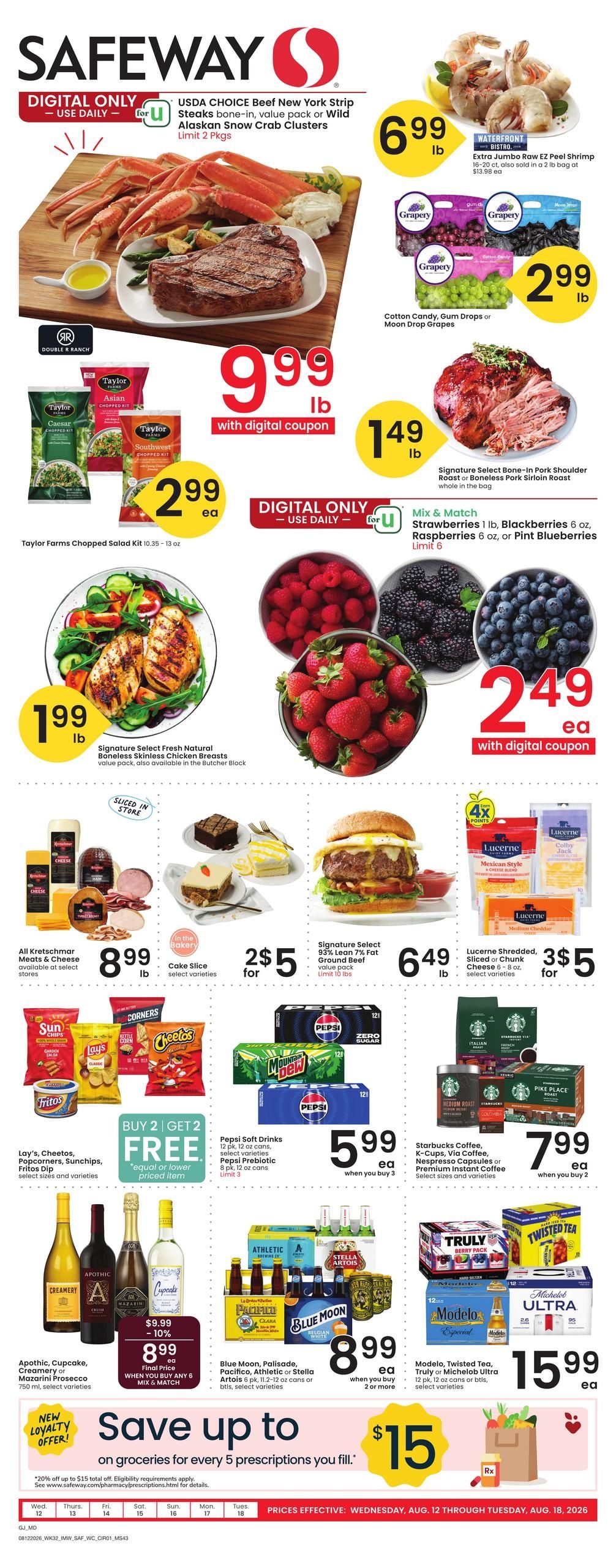 Safeway (Montrose–Grand Junction Area, CO) Weekly Ad August 12 - 18, 2026