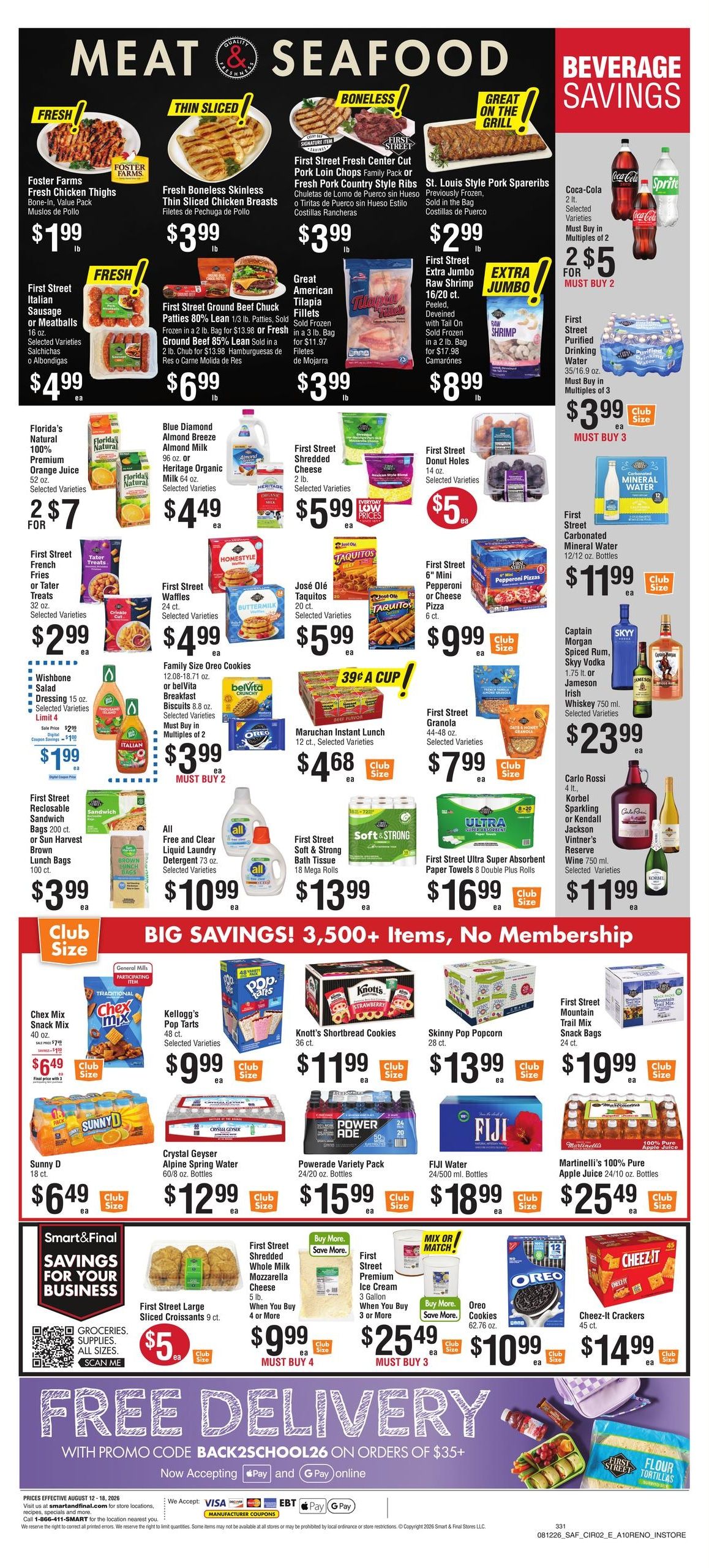 Smart & Final (Reno–Sparks Area, NV) Weekly Ad August 12 - 18, 2026