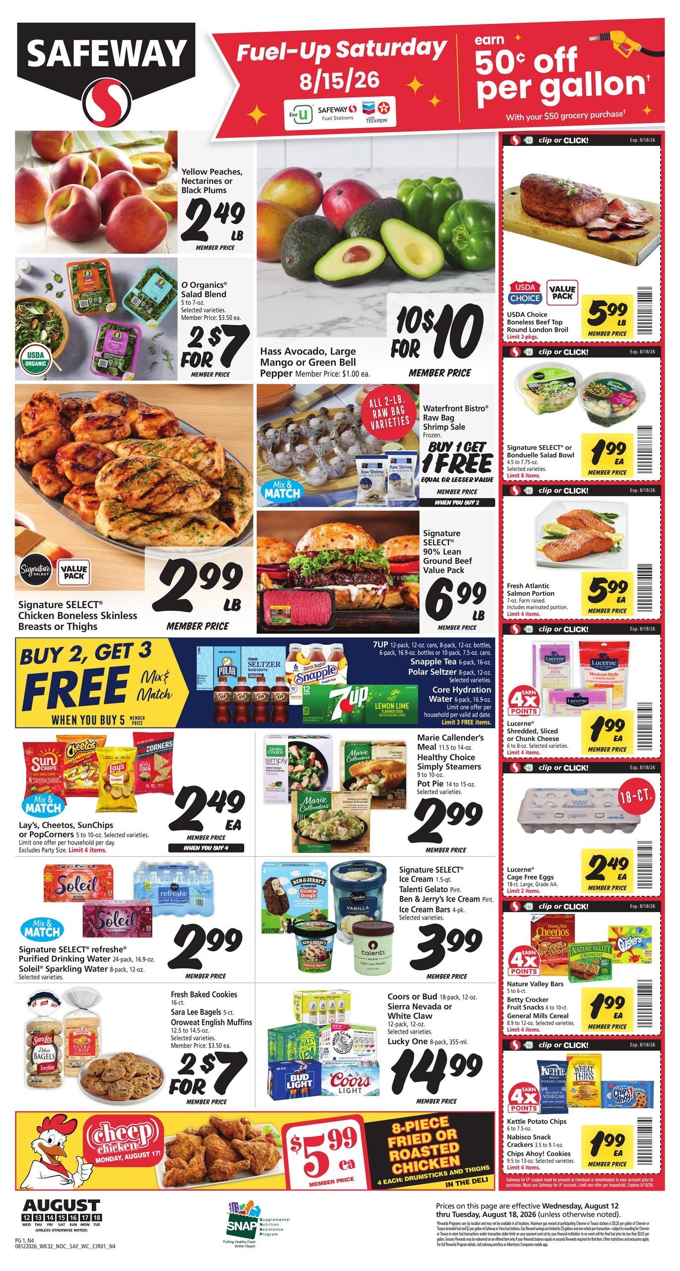 Safeway (Reno–Sparks Area, NV) Weekly Ad August 12 - 18, 2026