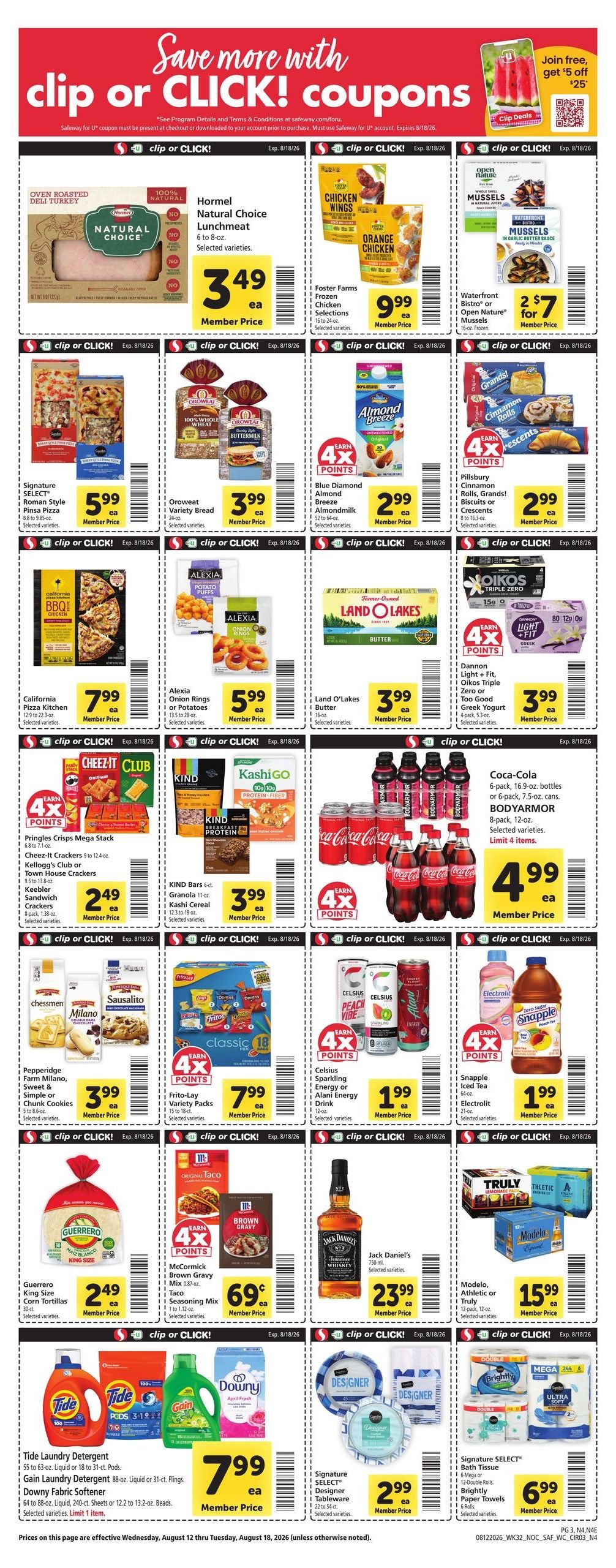 Safeway (Reno–Sparks Area, NV) Weekly Ad August 12 - 18, 2026