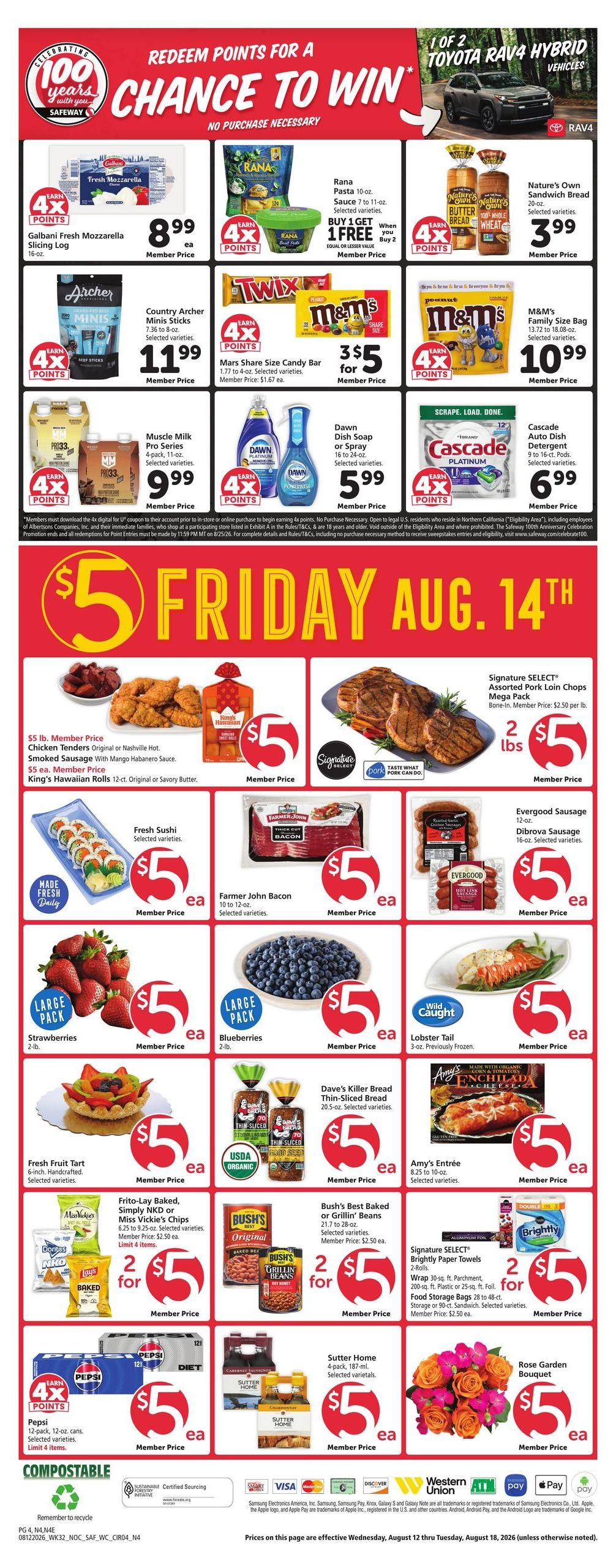 Safeway (Reno–Sparks Area, NV) Weekly Ad August 12 - 18, 2026
