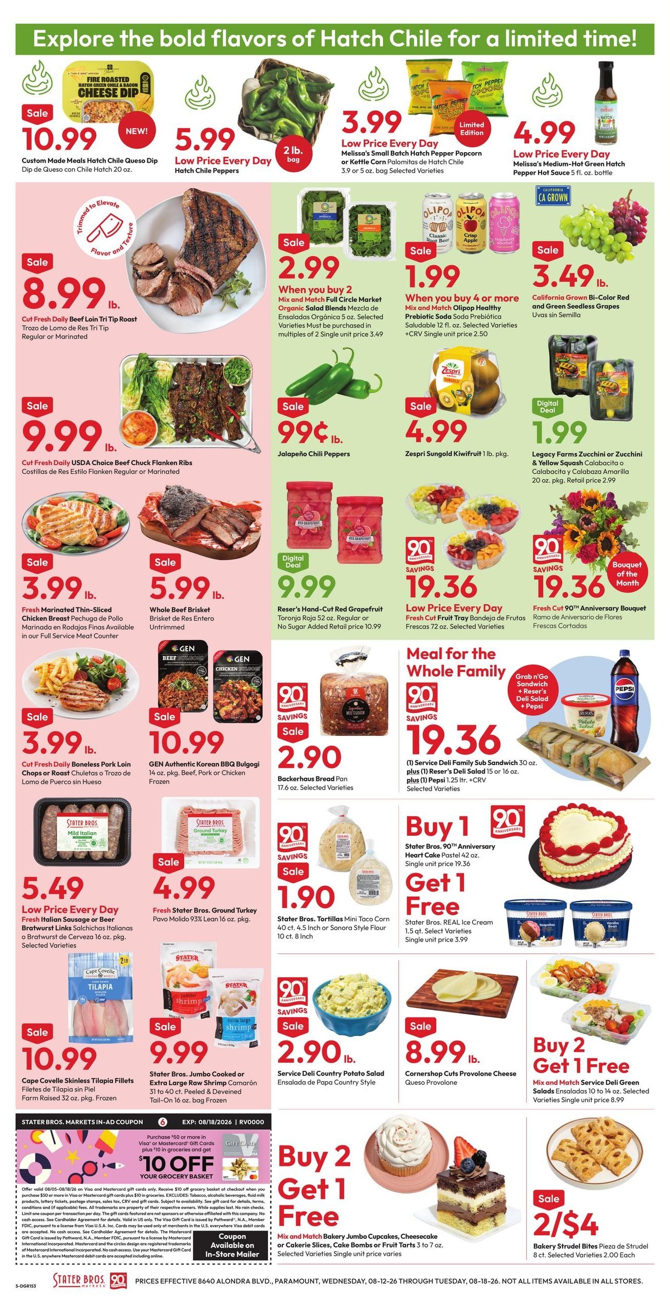 Stater Bros. Markets (Torrance–Inglewood Area, CA) Weekly Ad August 12 - 18, 2026