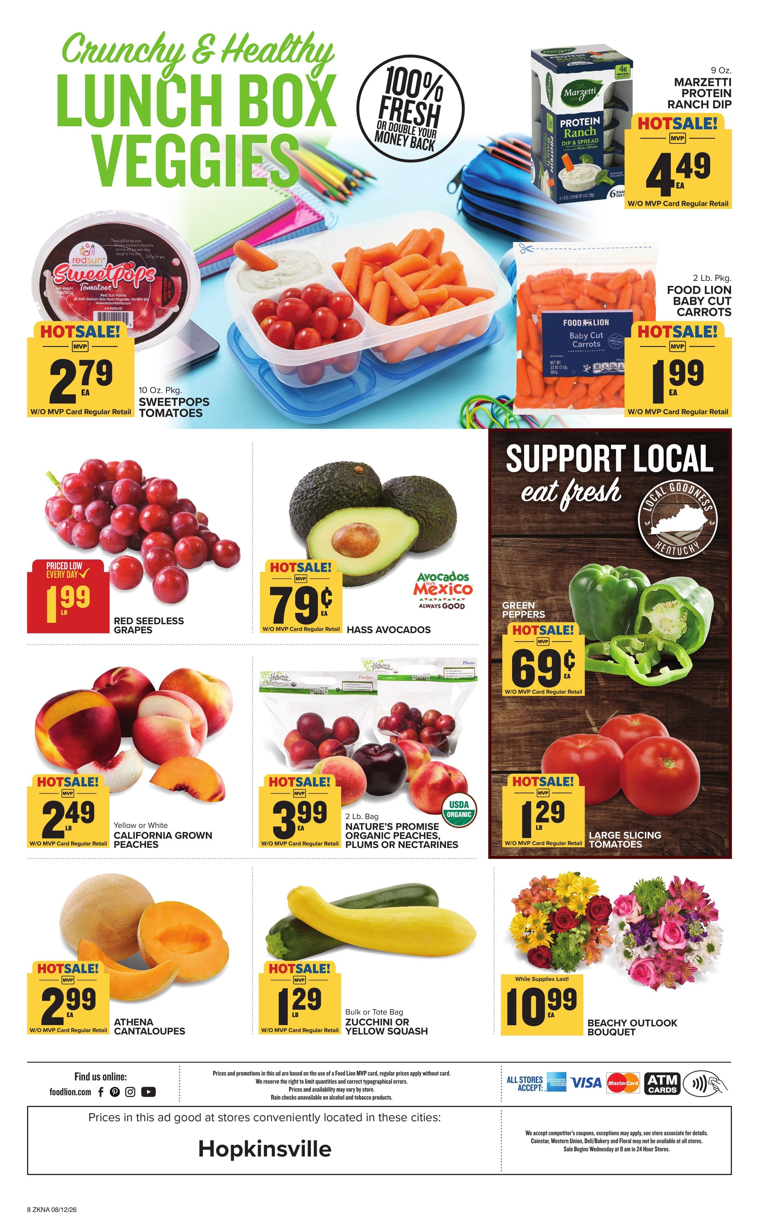 Food Lion (Hopkinsville Area, KY) Weekly Ad August 12 - 18, 2026