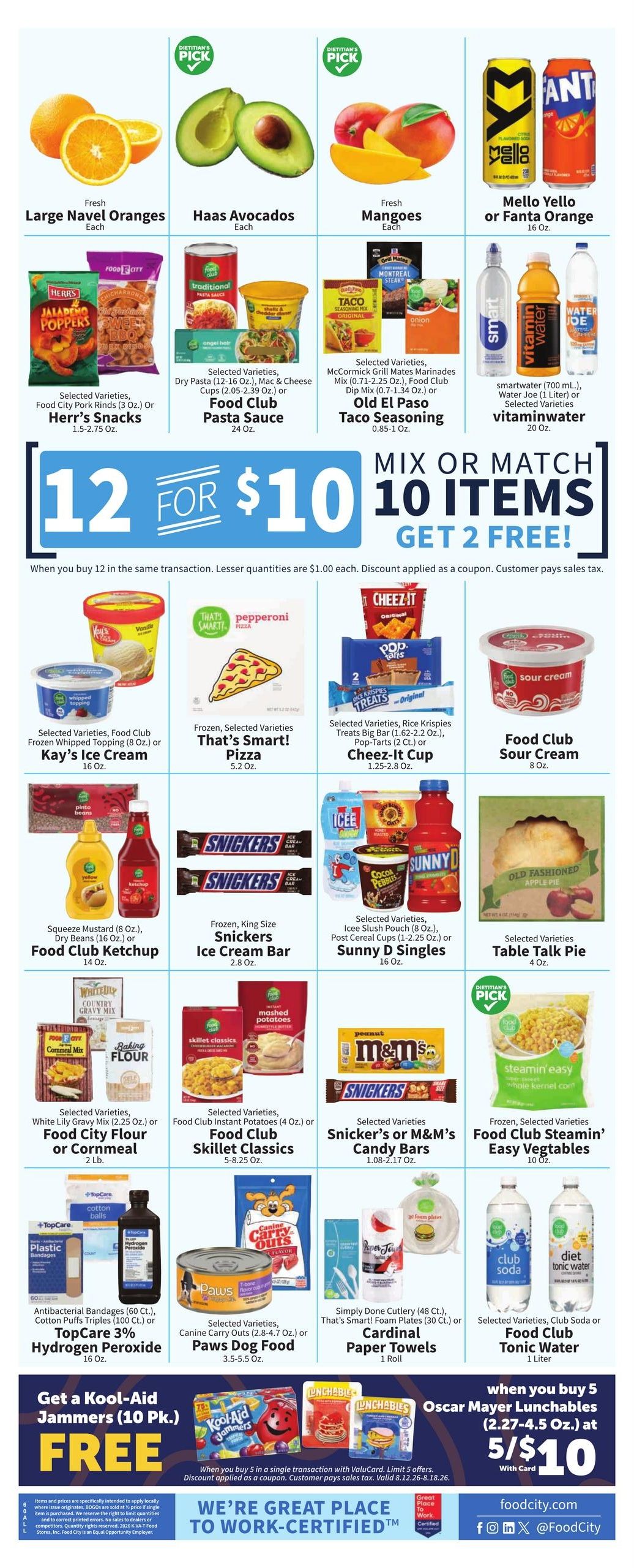 FoodCity (Huntsville Area, AL) Weekly Ad August 12 - 18, 2026