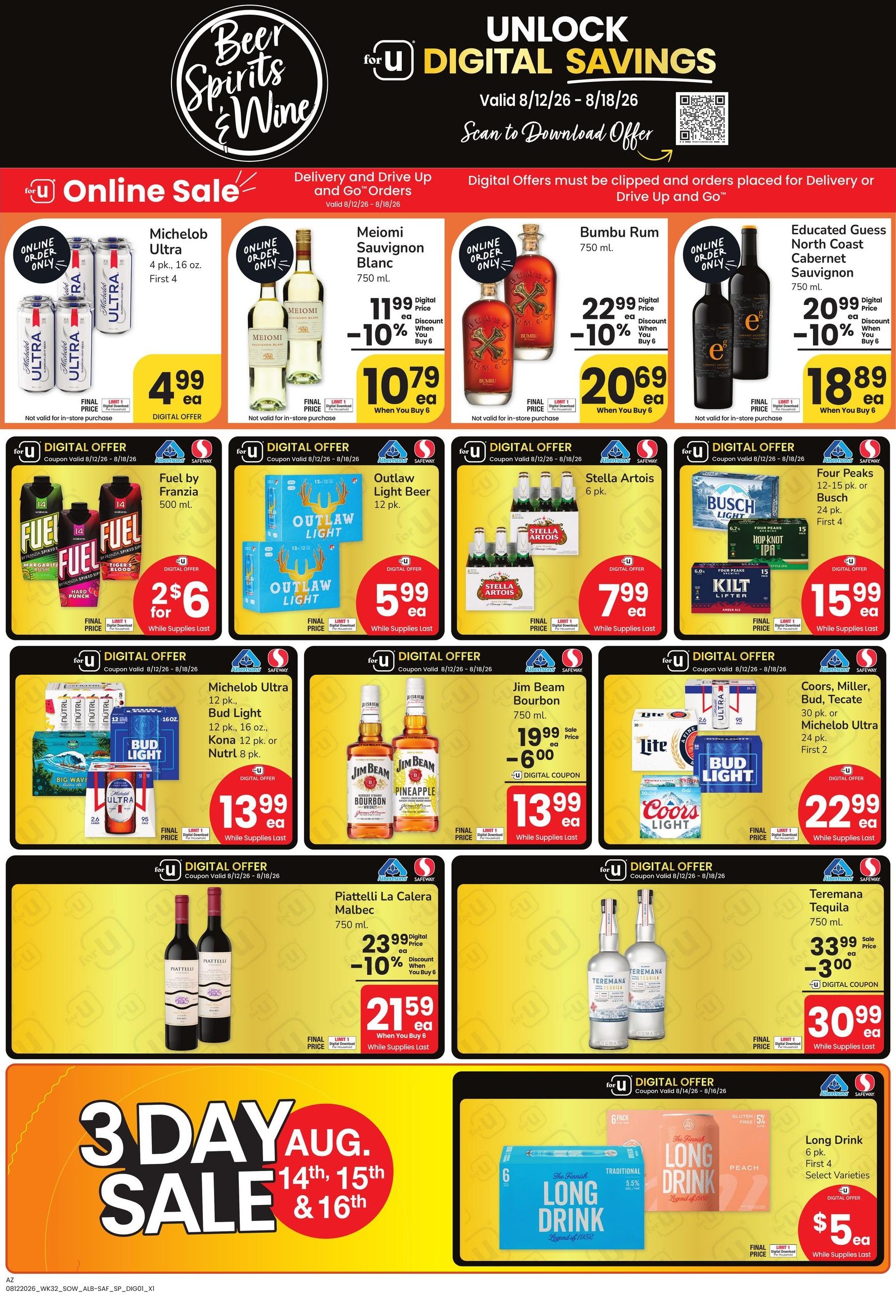 Safeway (Mesa–Glendale Area, AZ) Weekly Ad August 12 - 18, 2026