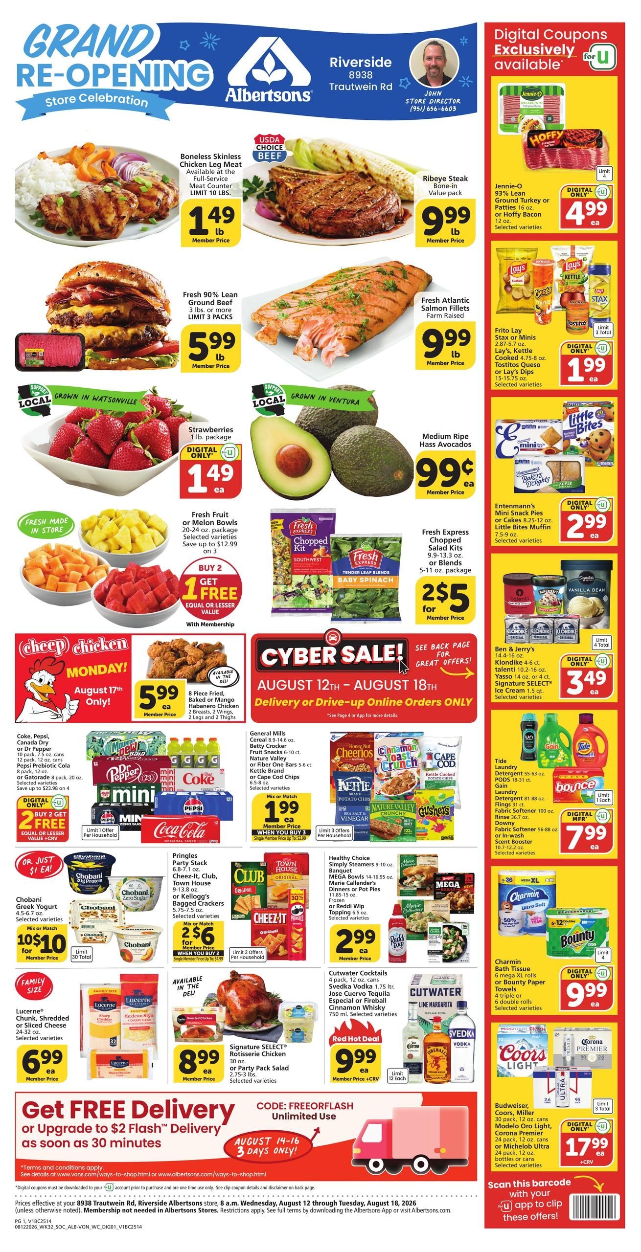Albertsons (Moreno Valley Area, CA) Weekly Ad August 12 - 18, 2026