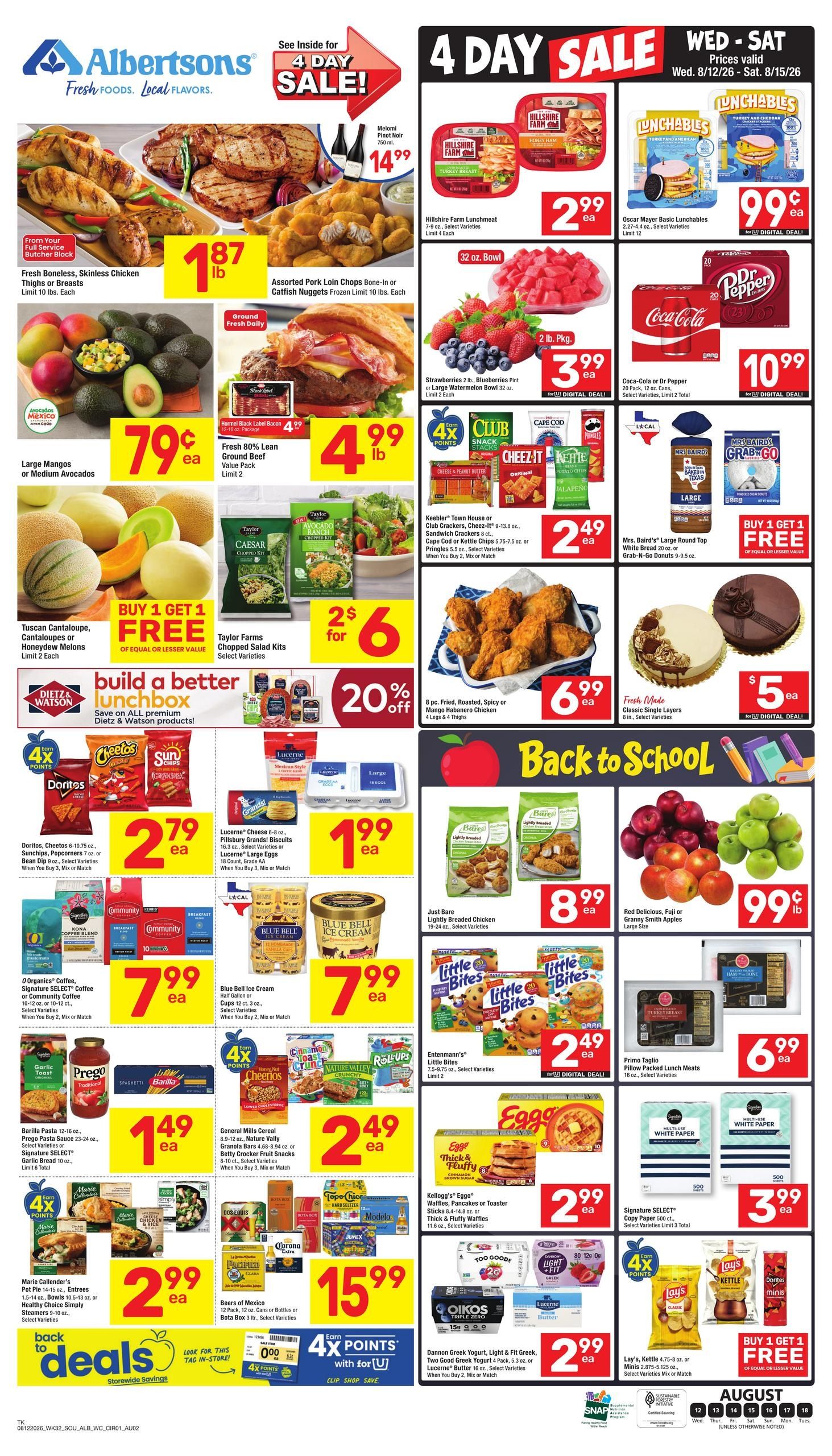 Albertsons (Texarkana Area, TX) Weekly Ad August 12 - 18, 2026