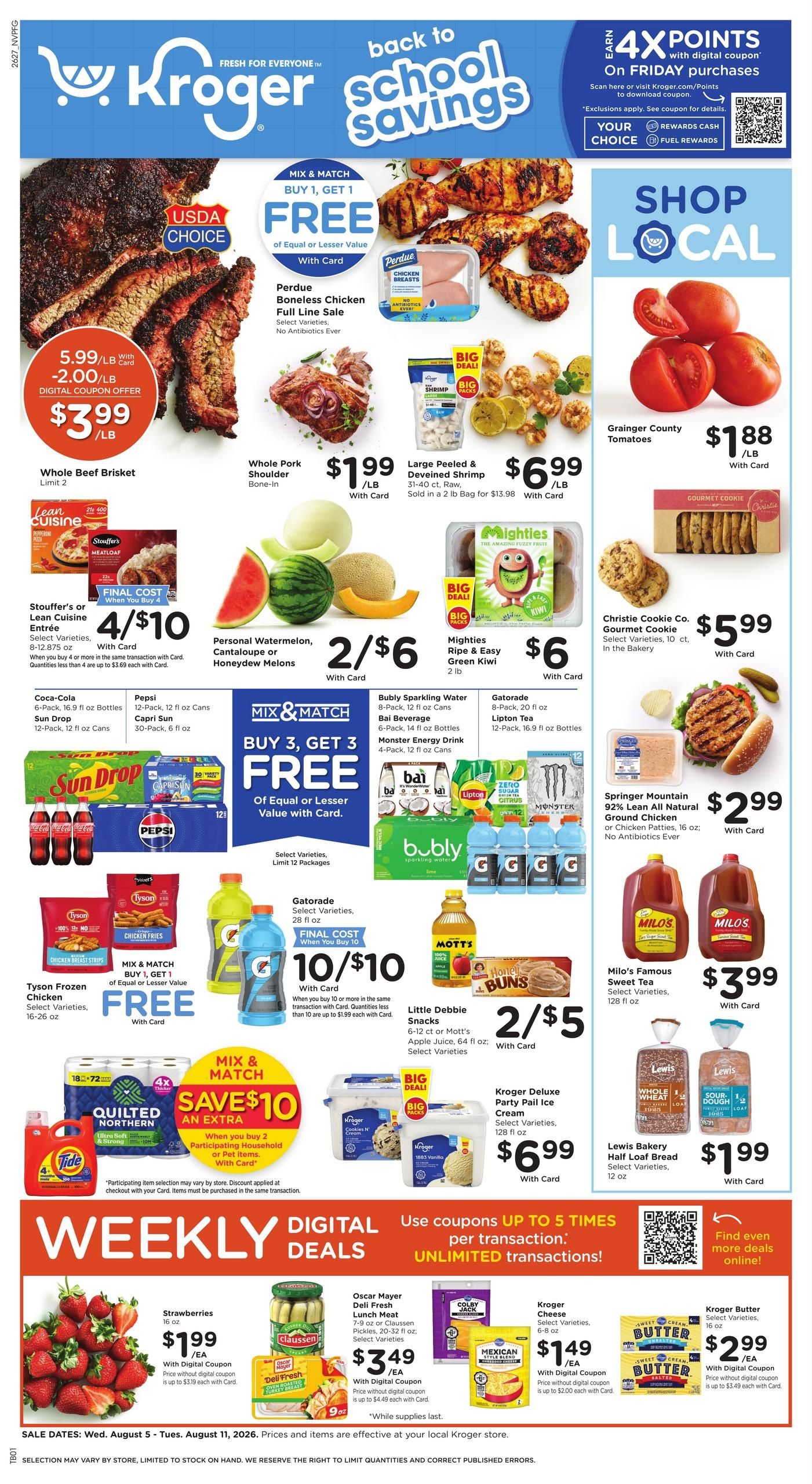 Kroger (Seymour Area, TN) Weekly Ad August 5 - 11, 2026