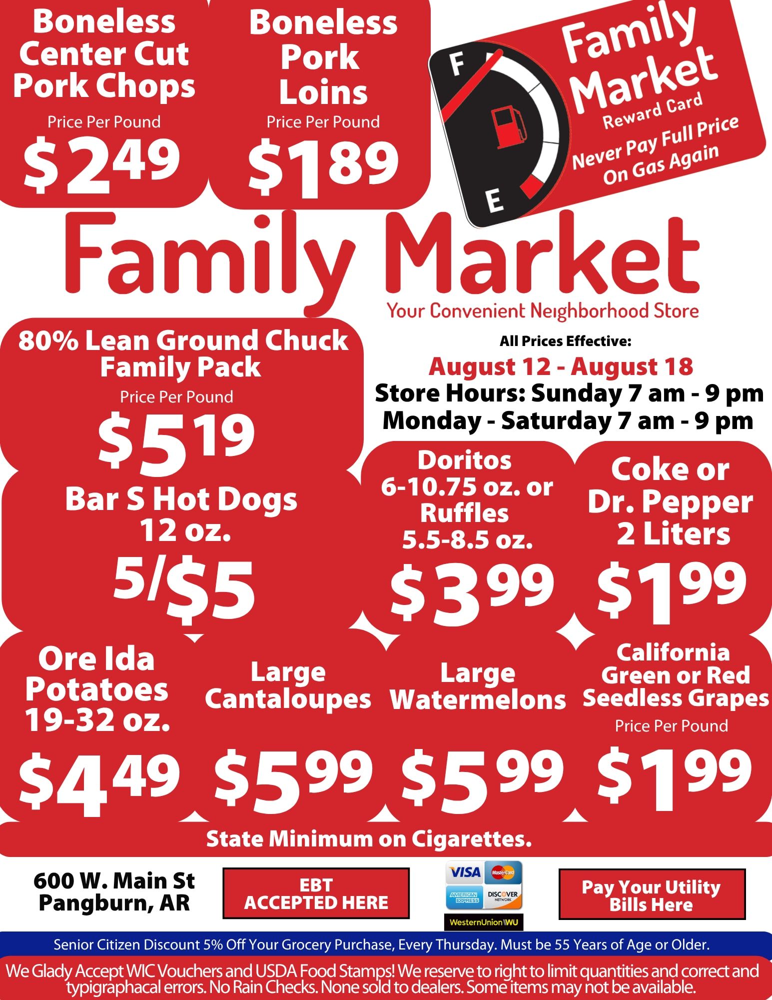 Family Market (Pangburn, AR) Weekly Ad August 12 - 18, 2026