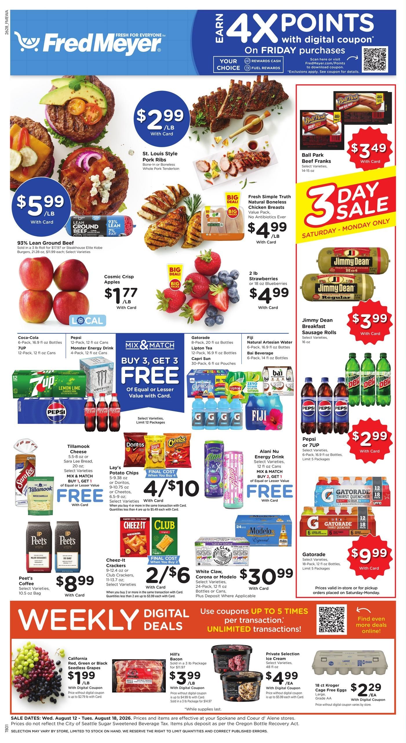 Fred Meyer (Spokane Valley–Spokane Area, WA) Weekly Ad August 12 - 18, 2026