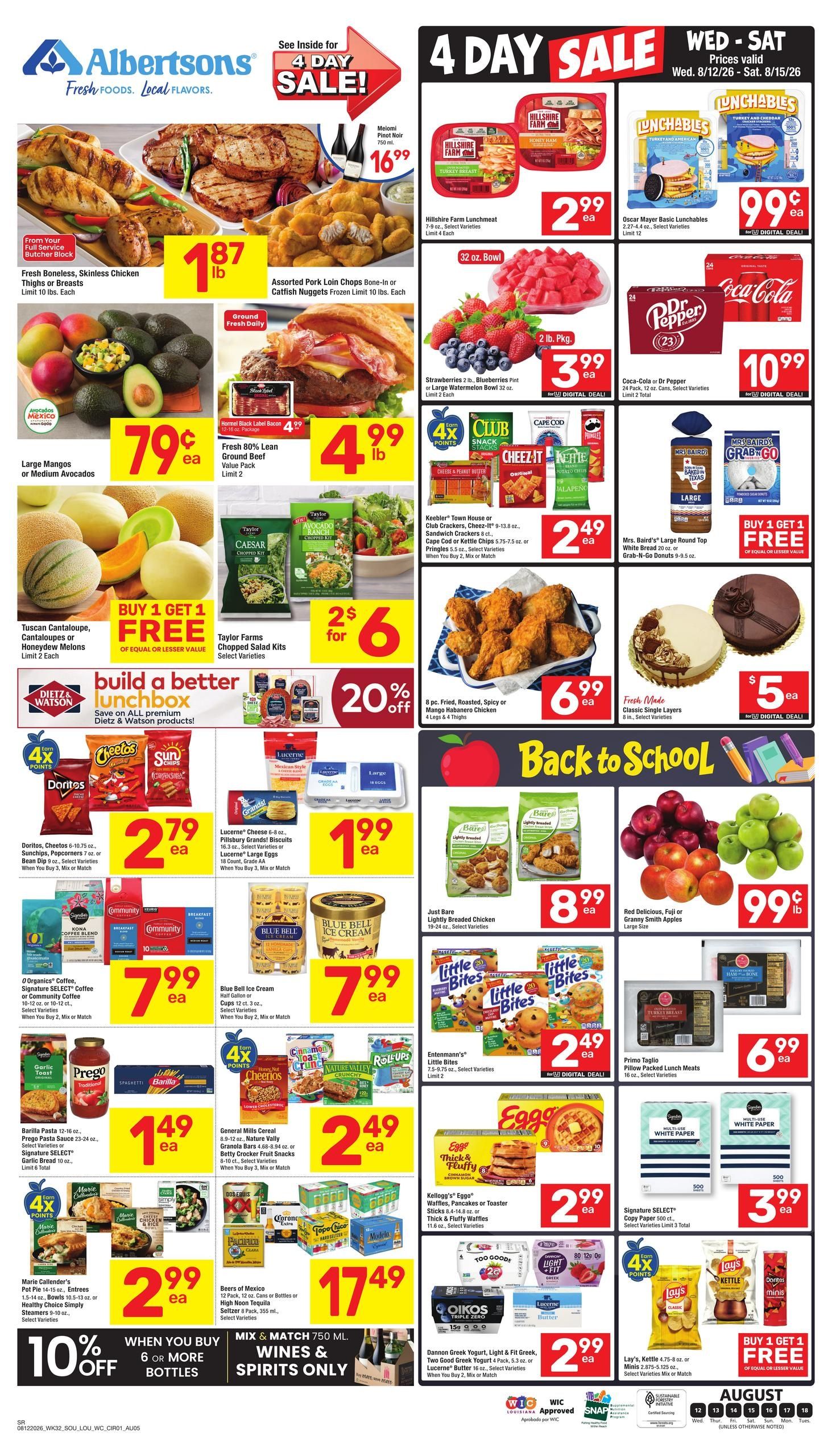Albertsons (Benton Area, LA) Weekly Ad August 12 - 18, 2026