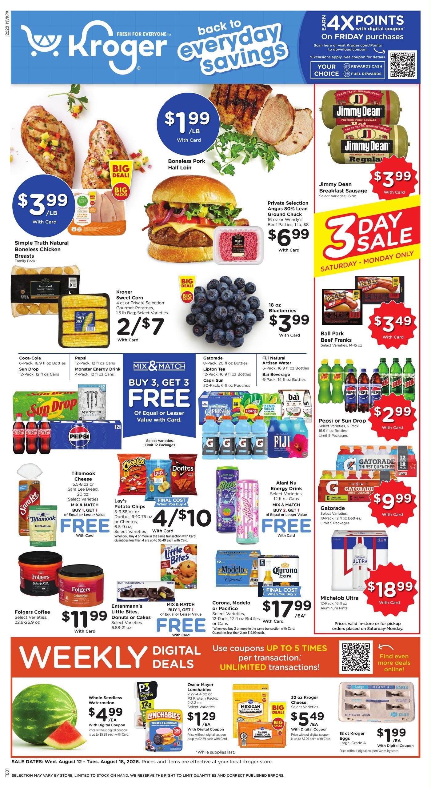 Kroger (Farragut Area, TN) Weekly Ad August 12 - 18, 2026