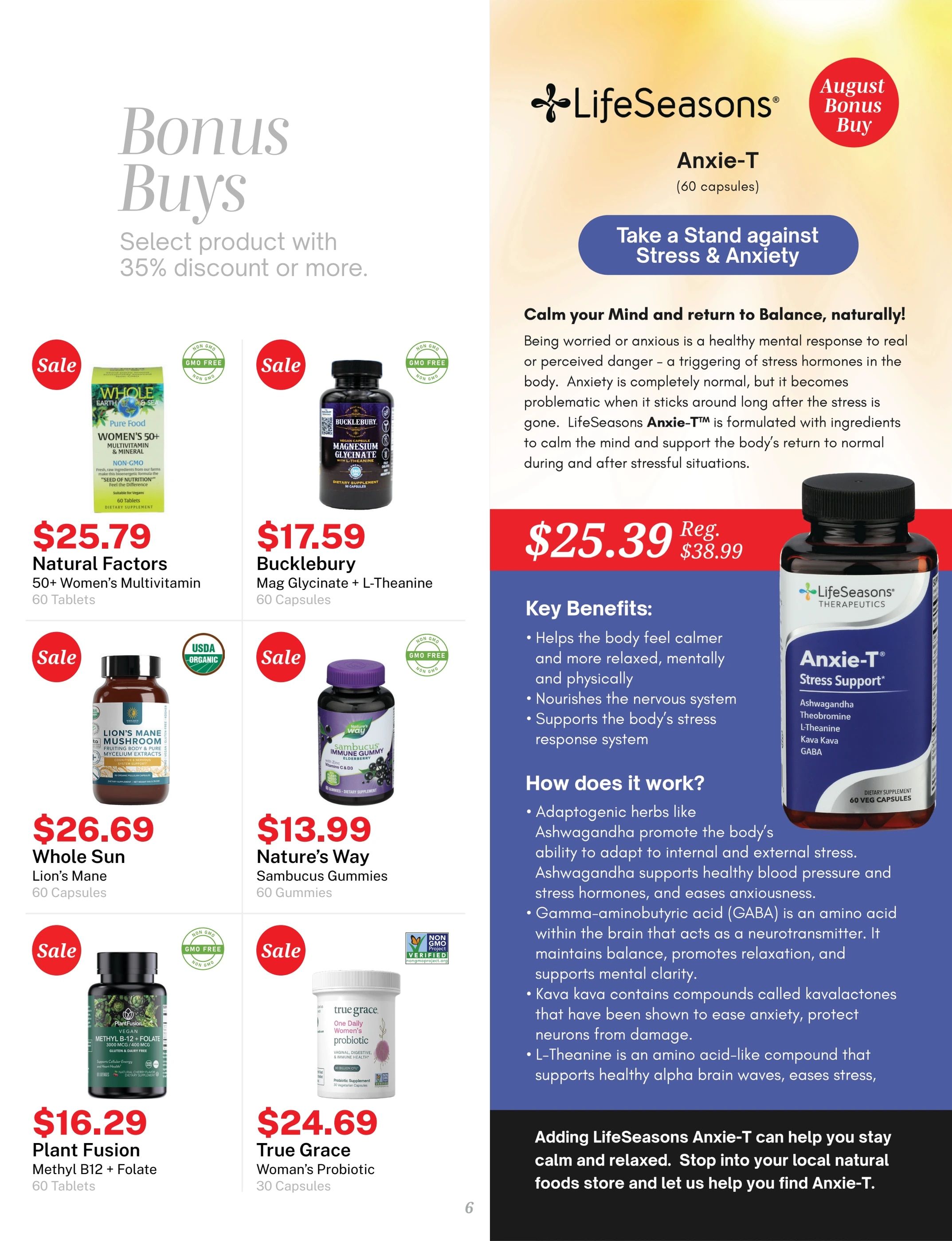 Green's Natural Foods August Sales Newsletter Weekly Ad August 1 - 31, 2026