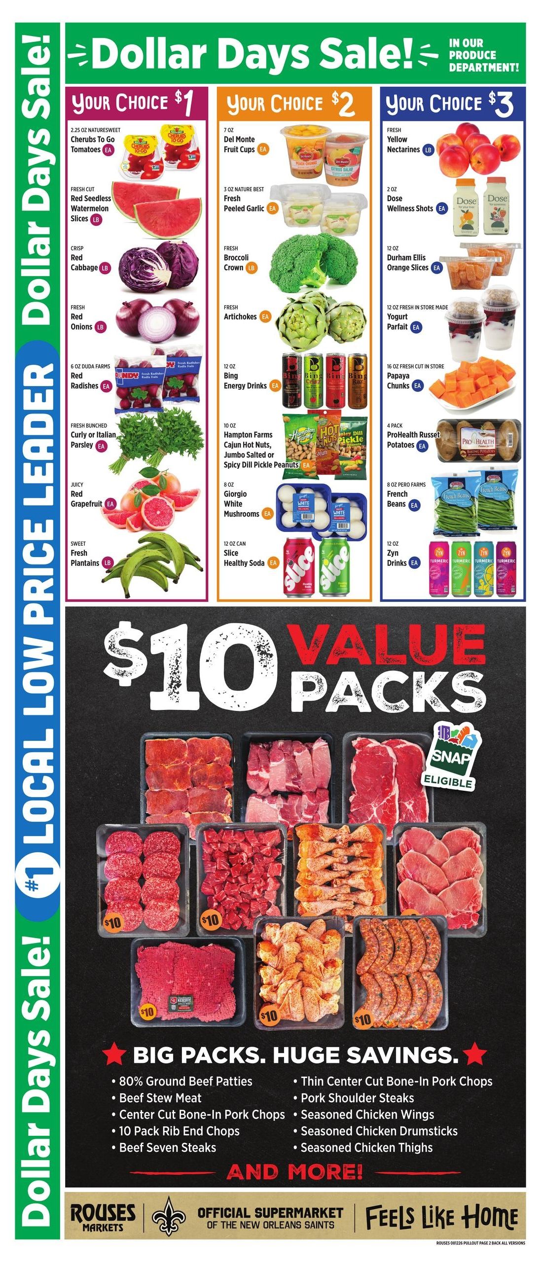 Rouses Supermarkets (Lake Charles–Westlake Area, LA) Weekly Ad August 12 - 19, 2026