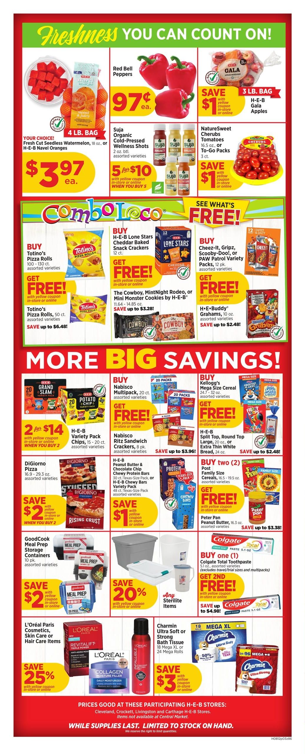 H-E-B (LA, TX) Weekly Ad August 12 - 18, 2026