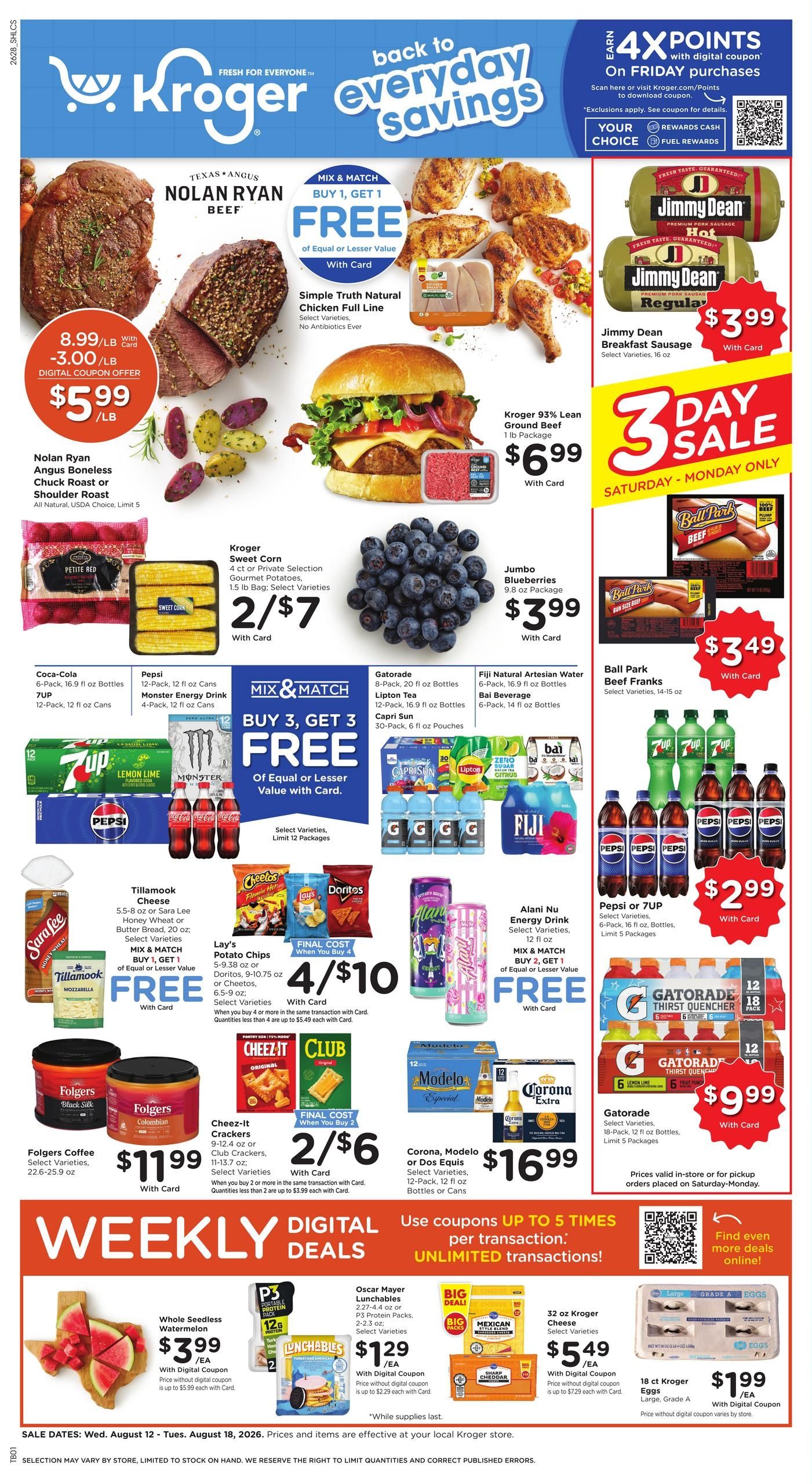 Kroger (Lake Charles–Westlake Area, LA) Weekly Ad August 12 - 18, 2026