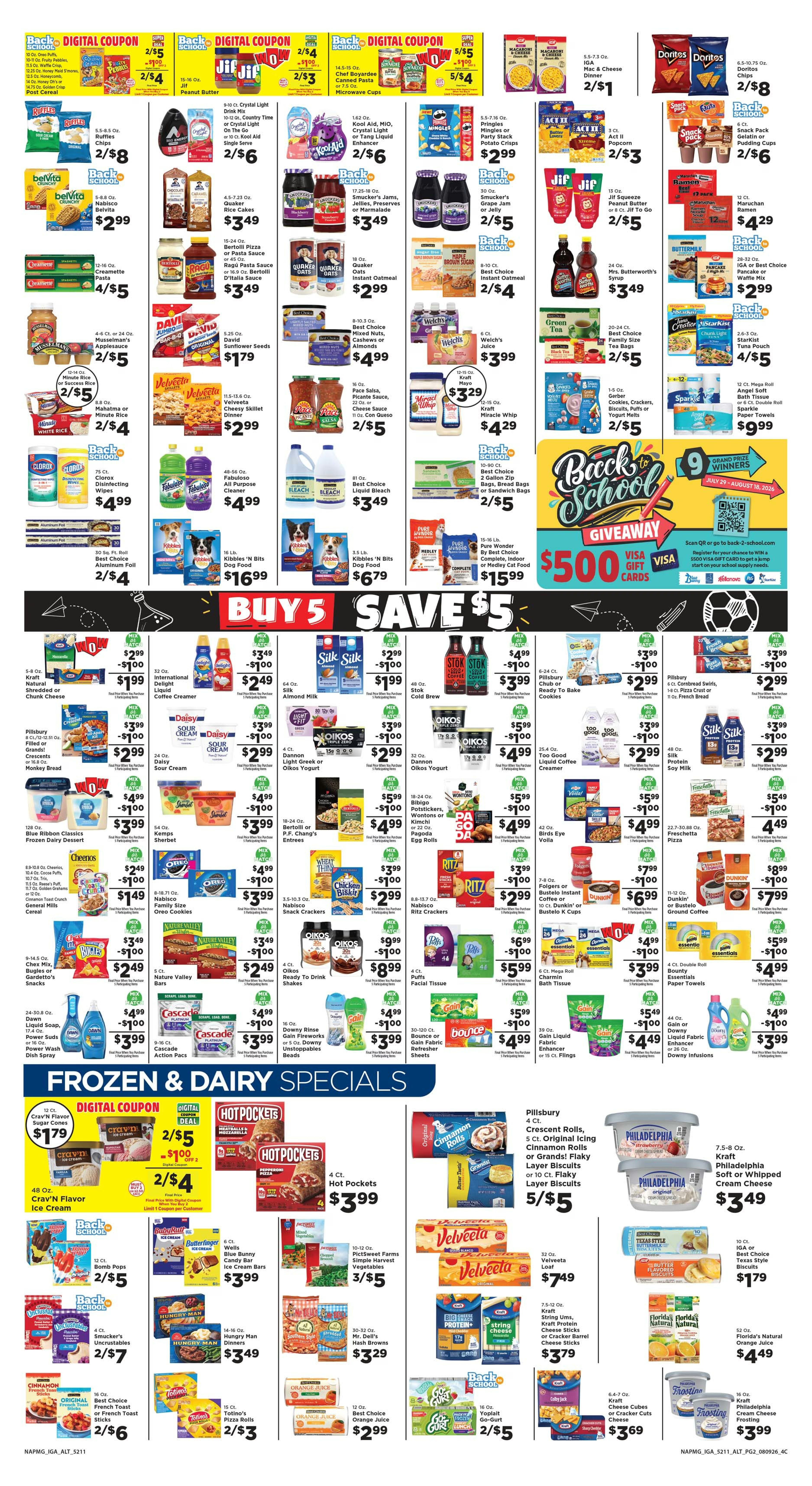 Bill's IGA (406 East Main Street, Staunton, IL) Weekly Ad August 10 - 16, 2026
