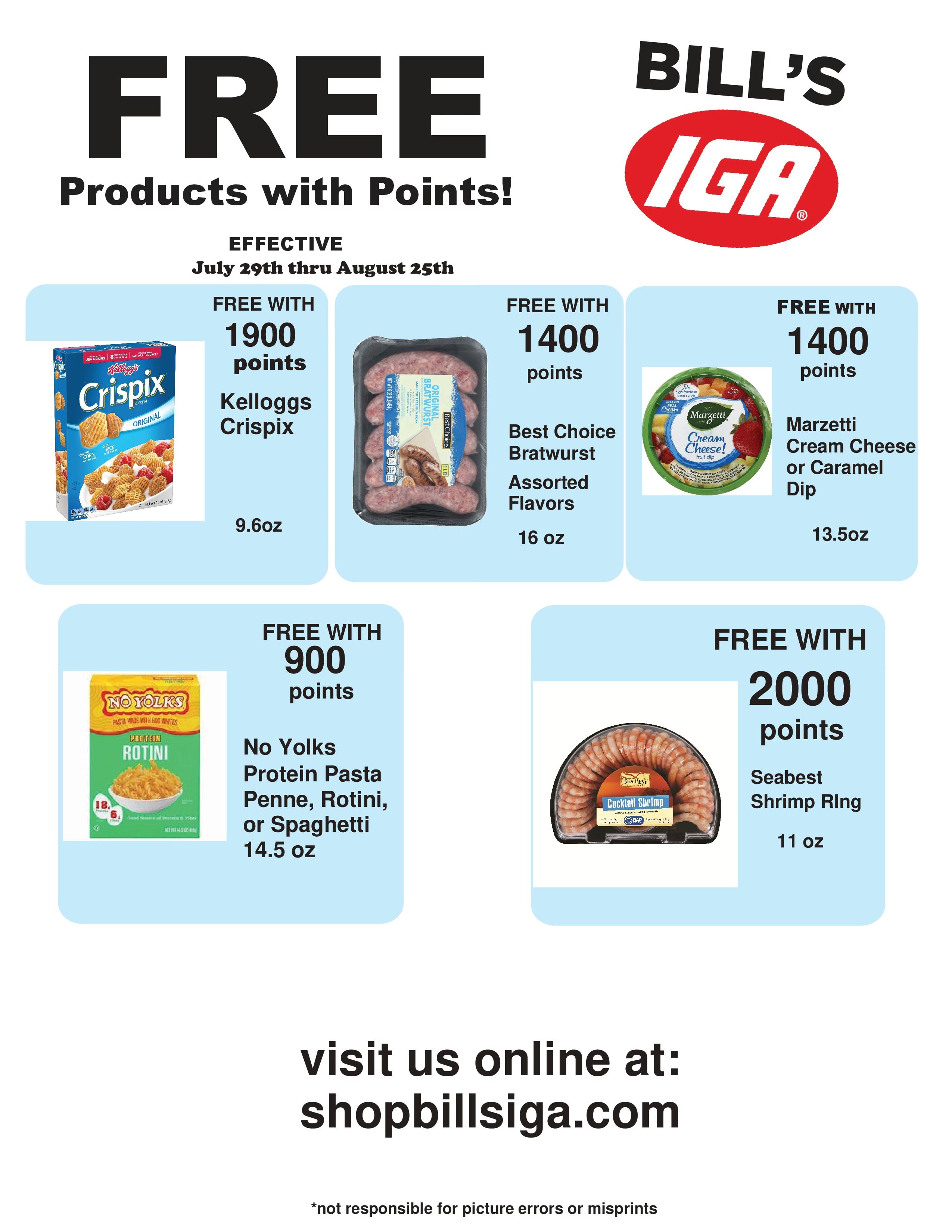 Bill's IGA (406 East Main Street, Staunton, IL) Weekly Ad July 29 - August 25, 2026