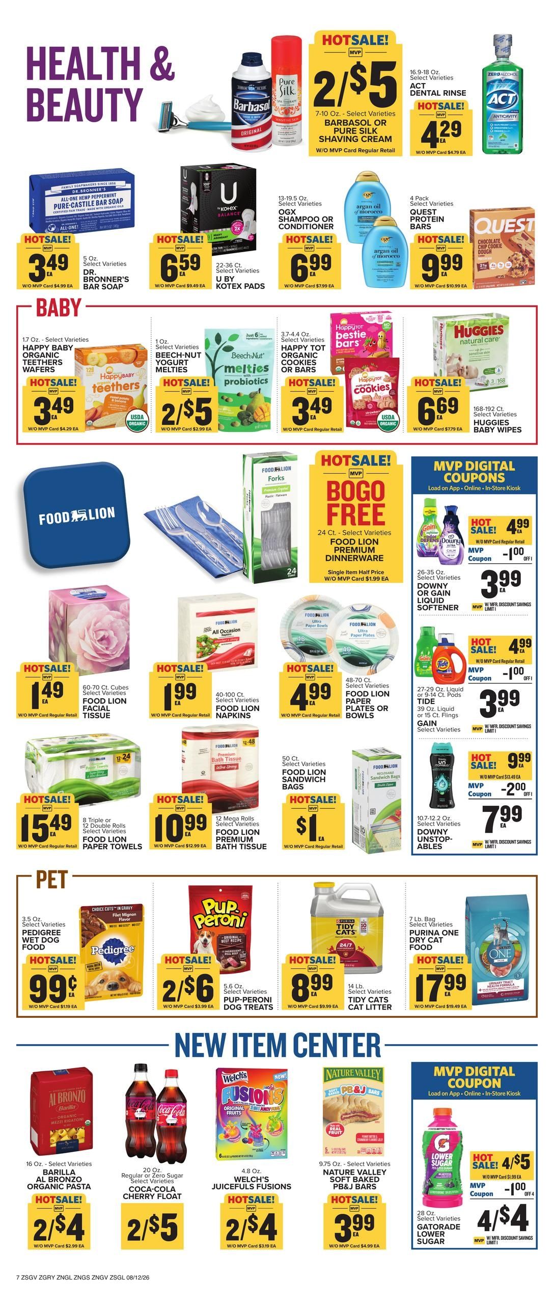 Food Lion (Rock Hill Area, SC) Weekly Ad August 12 - 18, 2026