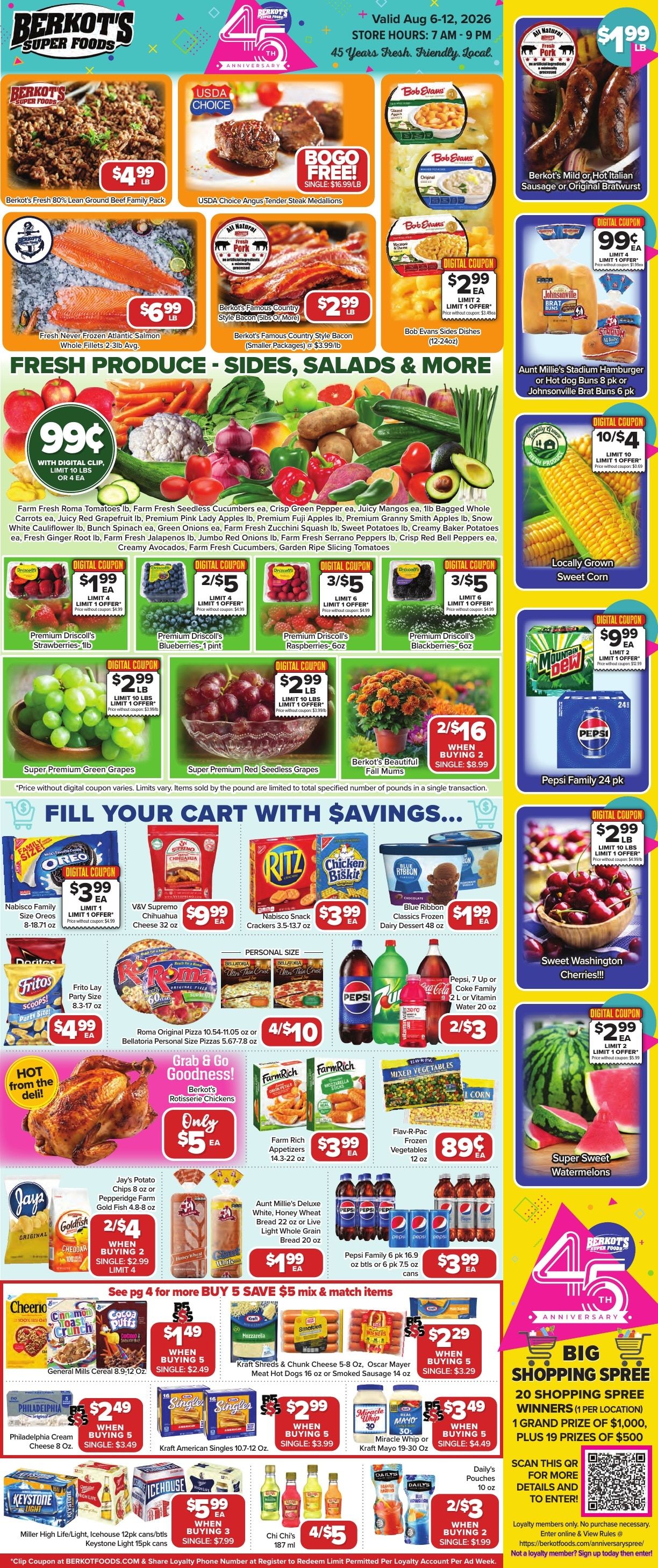 Berkot's Super Foods (Illinois) Weekly Ad August 6 - 12, 2026