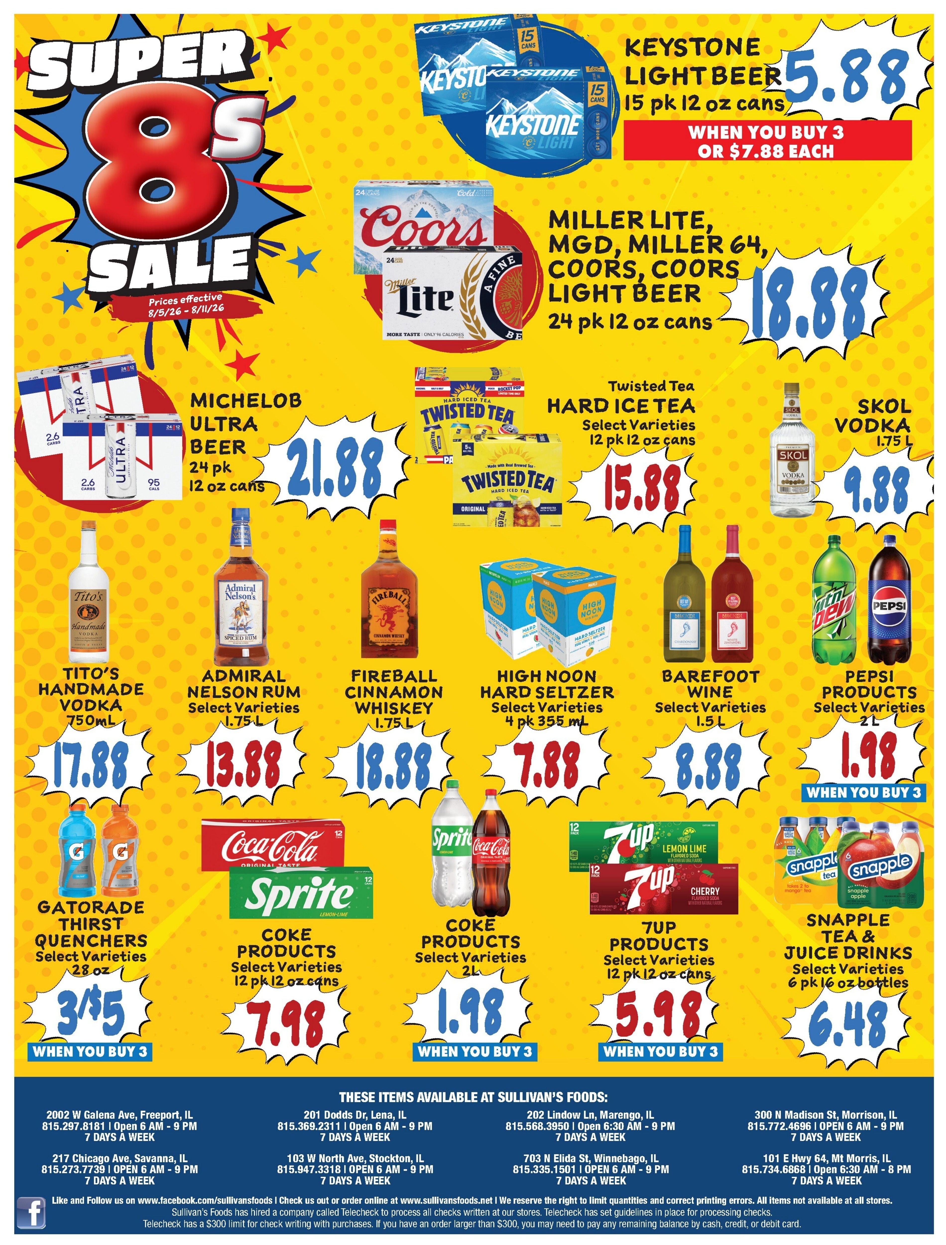 Sullivan's Foods (Freeport and other locations, IL) Weekly Ad August 5 - 11, 2026
