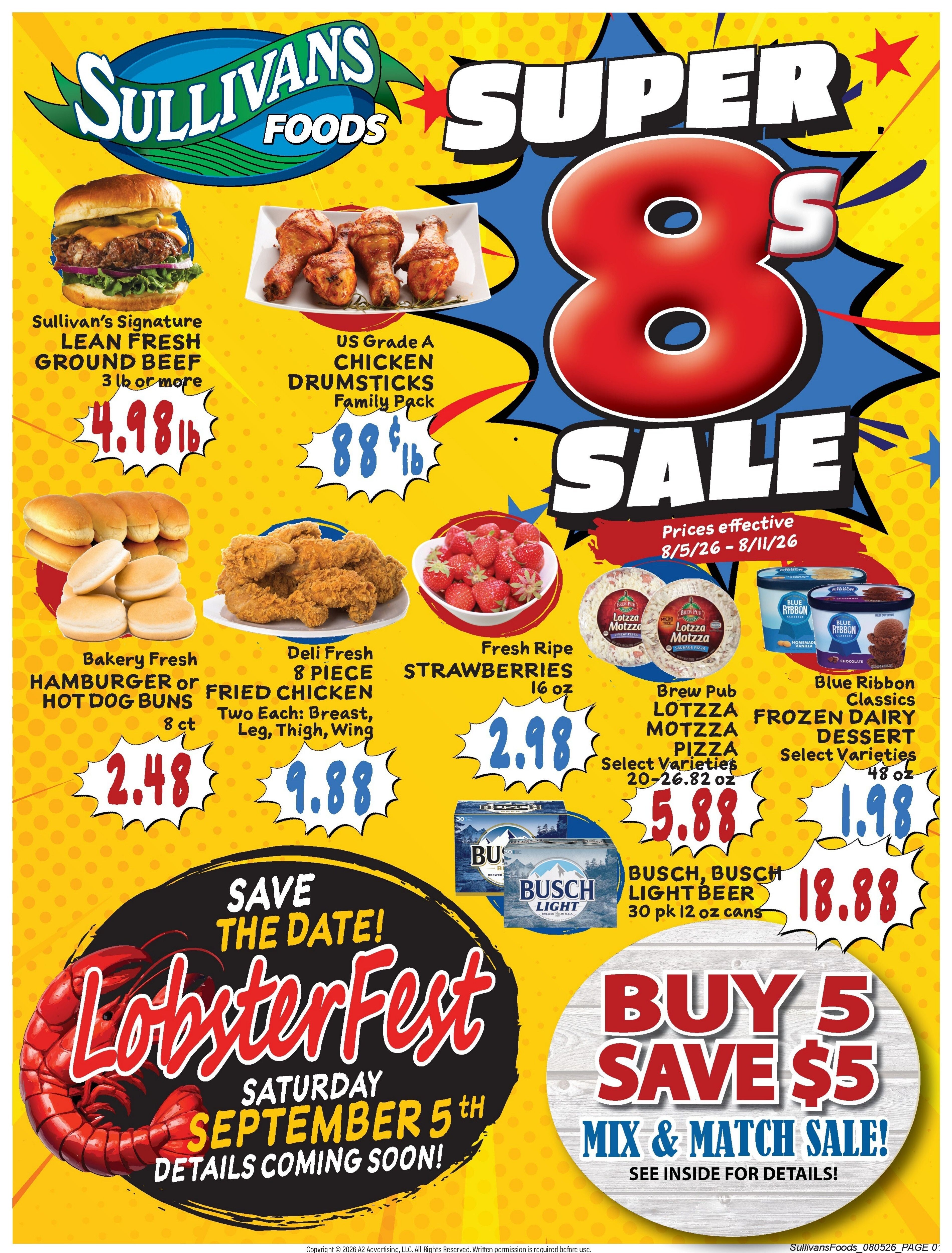 Sullivan's Foods (Kewanee, Mendota and Princeton, IL) Weekly Ad August 5 - 11, 2026