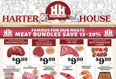 Harter House Weekly Ad August 12 - 18, 2026
