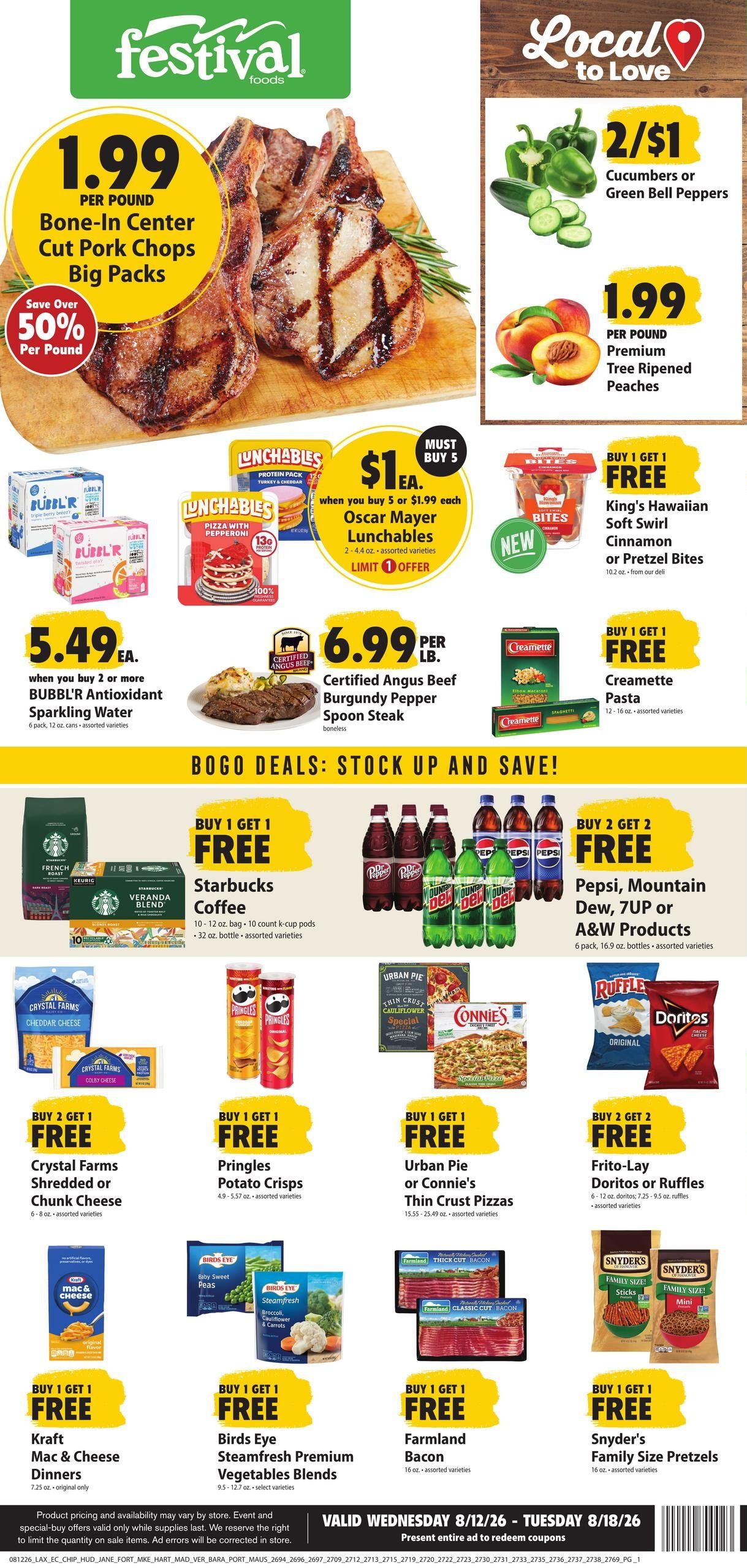 Festival Foods (Eau Claire Area, WI) Weekly Ad (promoted) Weekly Ad August 12 - 18, 2026