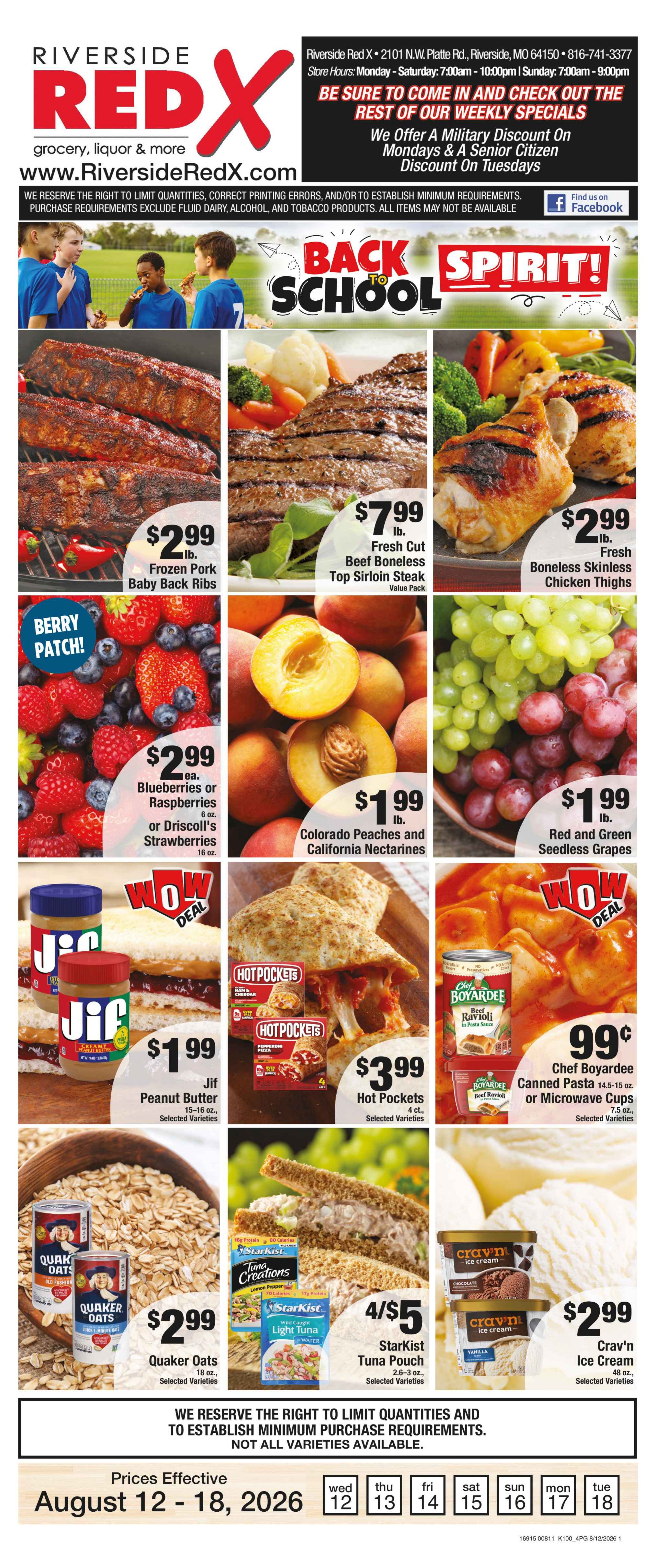 Riverside Red X Weekly Ad August 12 - 18, 2026
